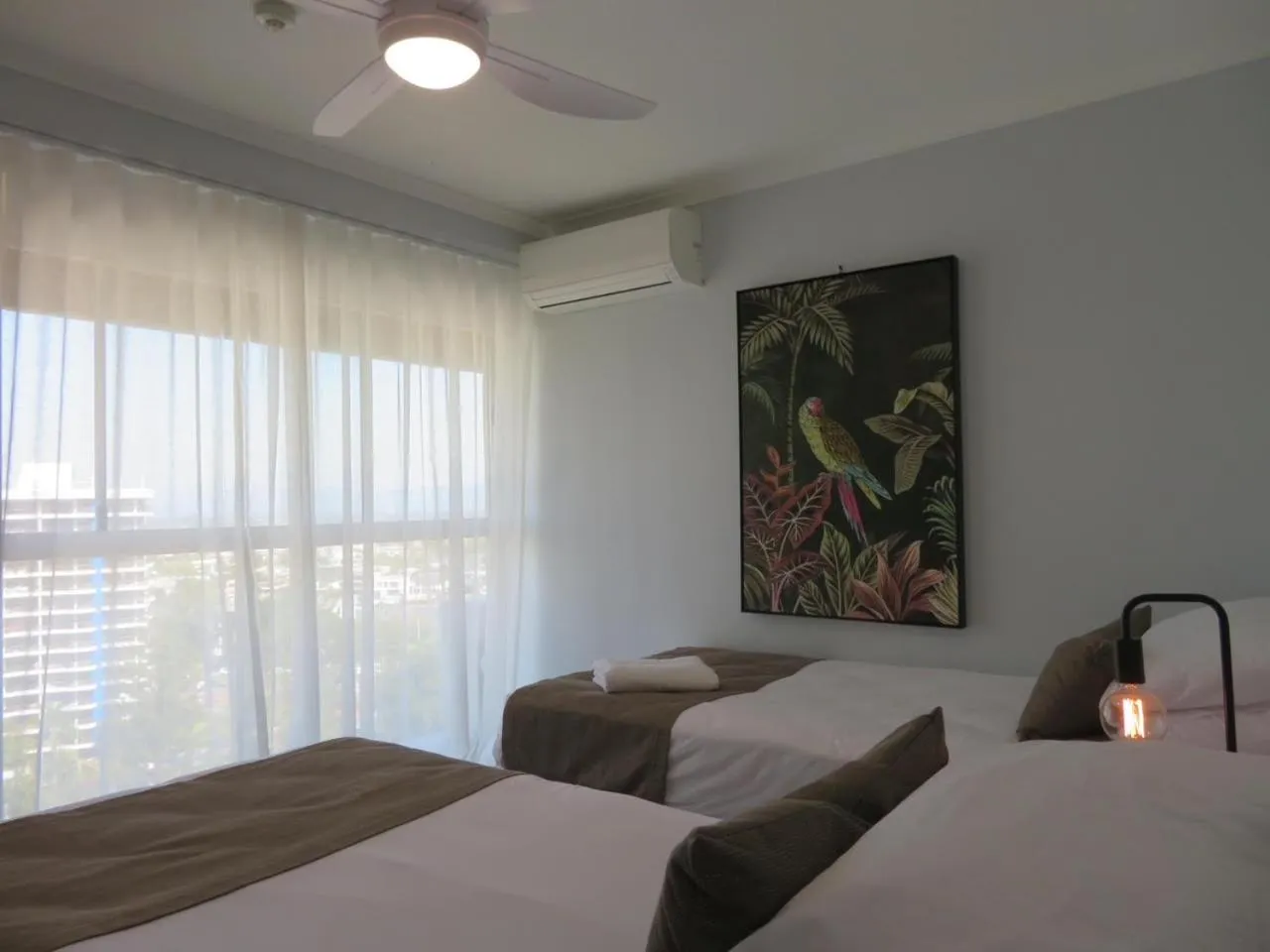Bed in Surfers Beachside Holiday Apartments