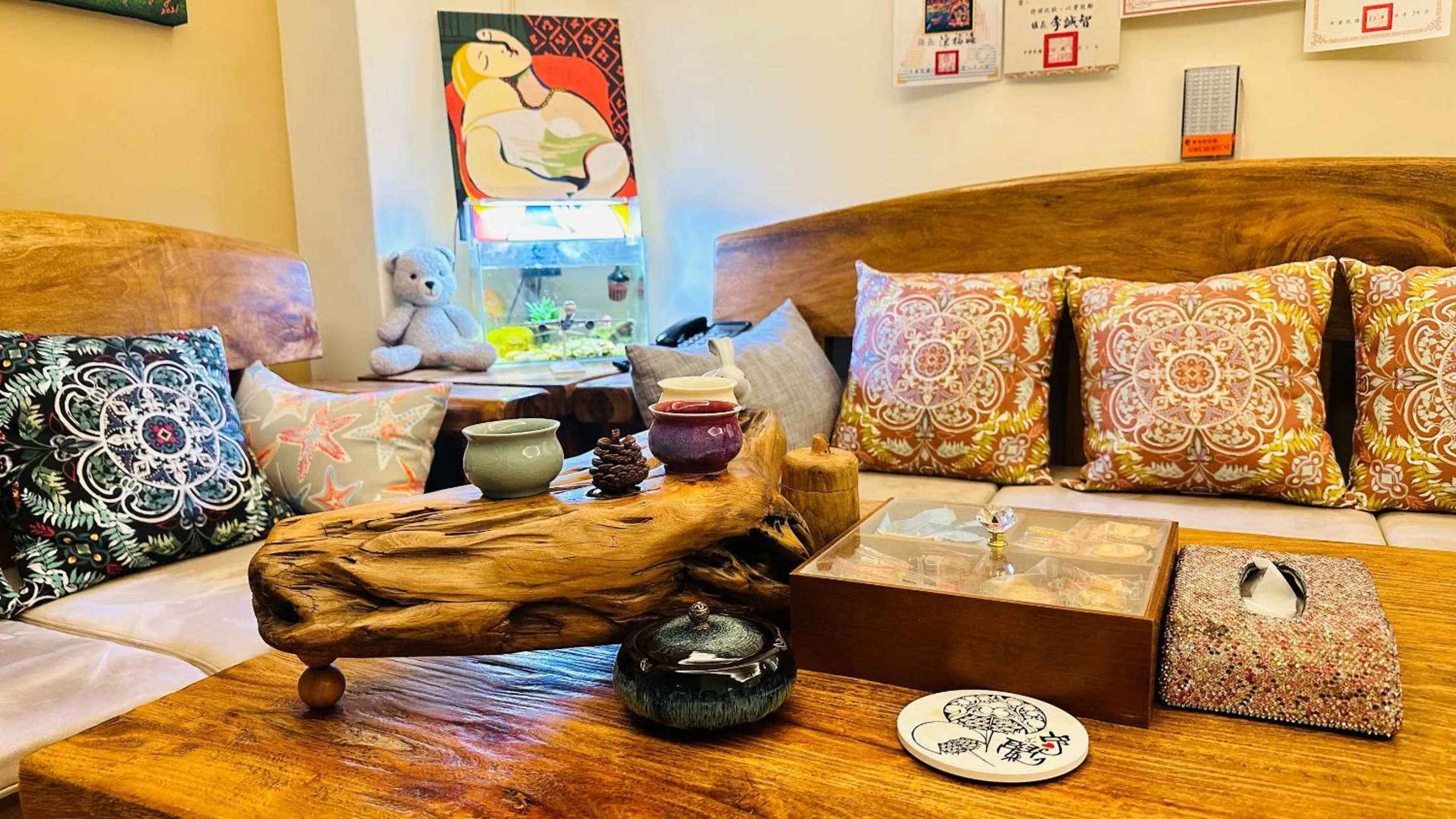 Living room in 夏之戀民宿 可包棟 近金城市區