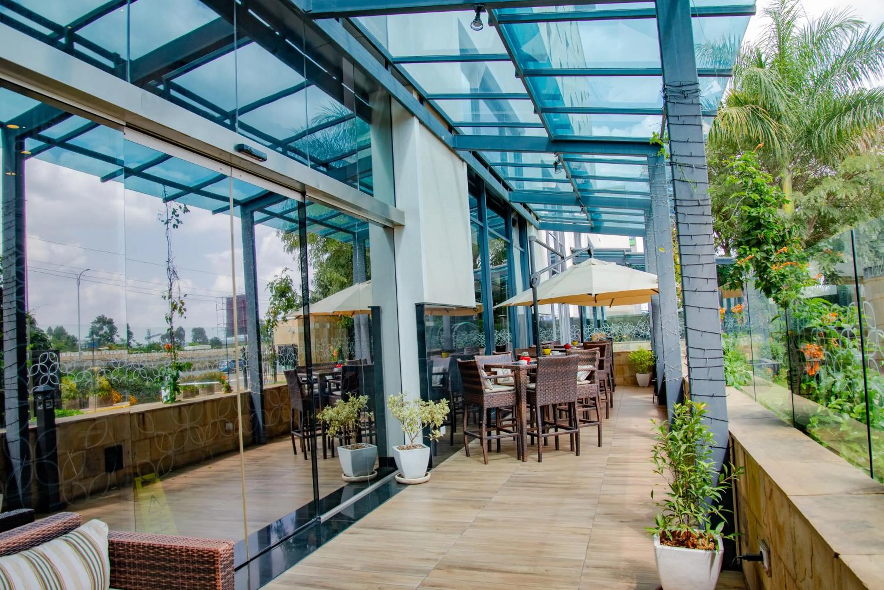 Patio in Hilton Garden Inn Nairobi Airport