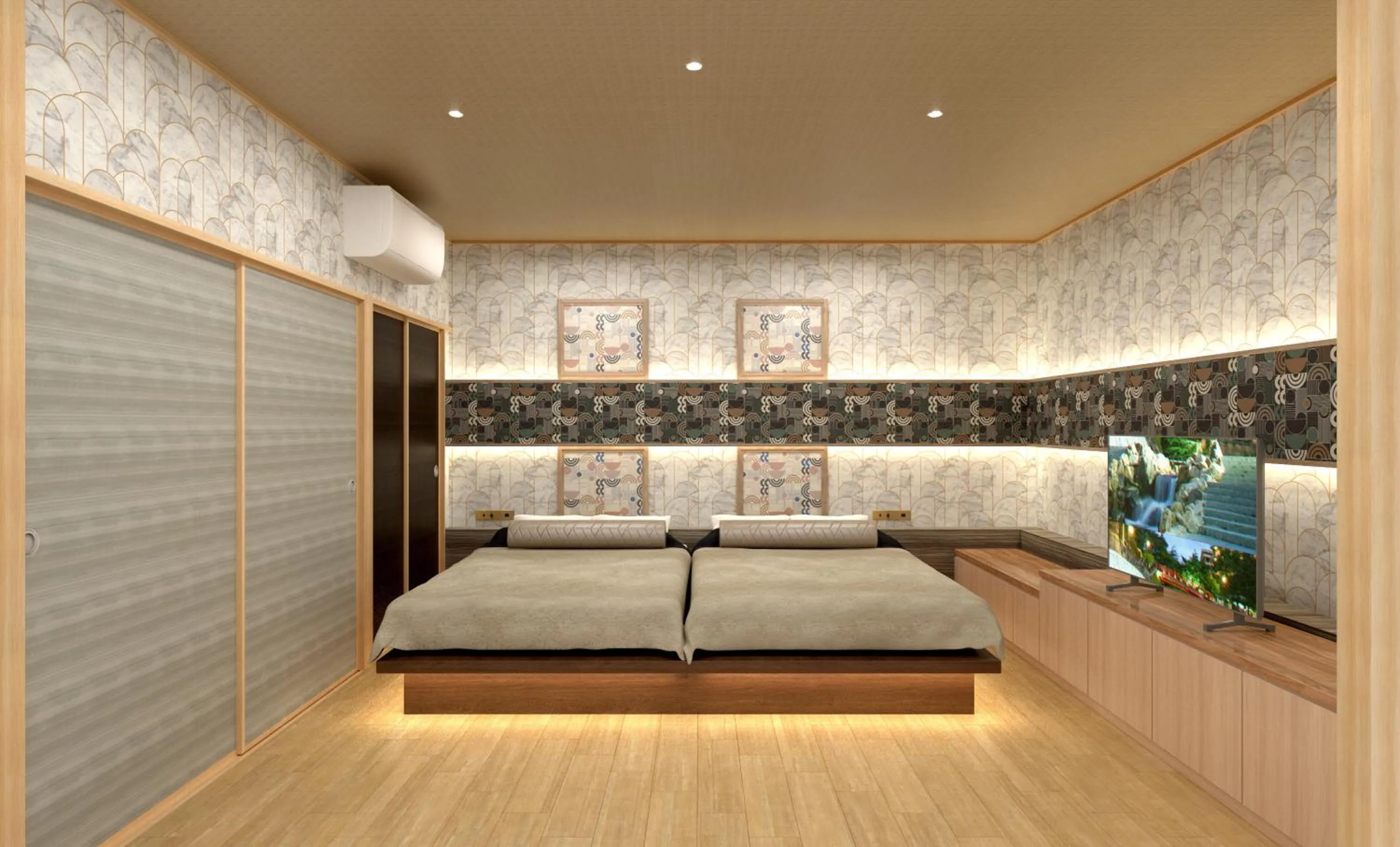 Bed in Arima Onsen Gekkoen Korokan