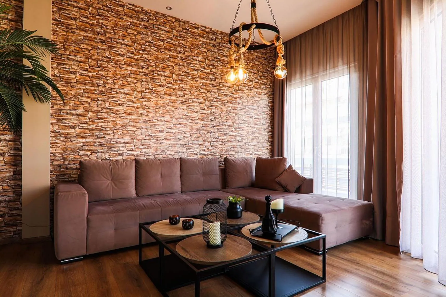 Living room in Superior One Luxury Apartments