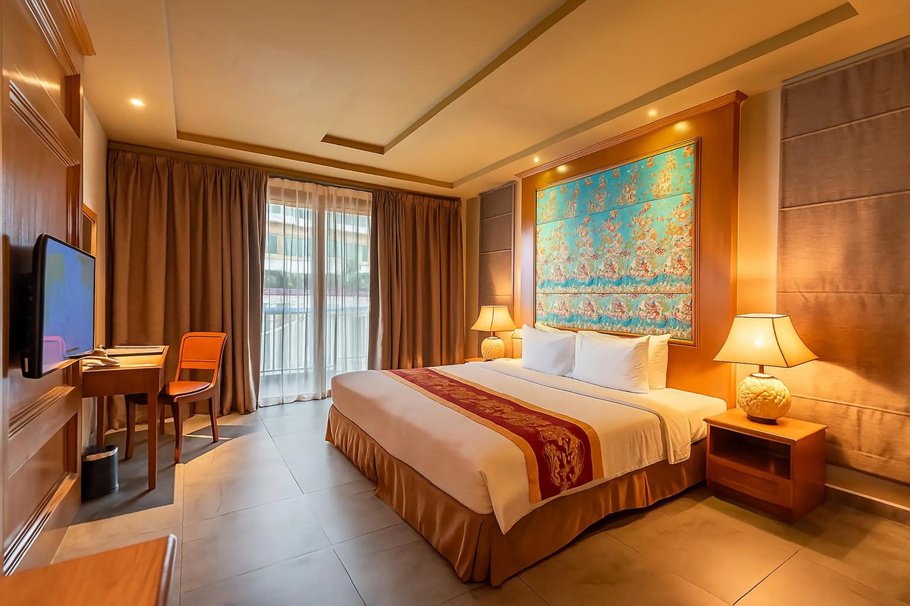 Bed in Tasik Villa International Resort