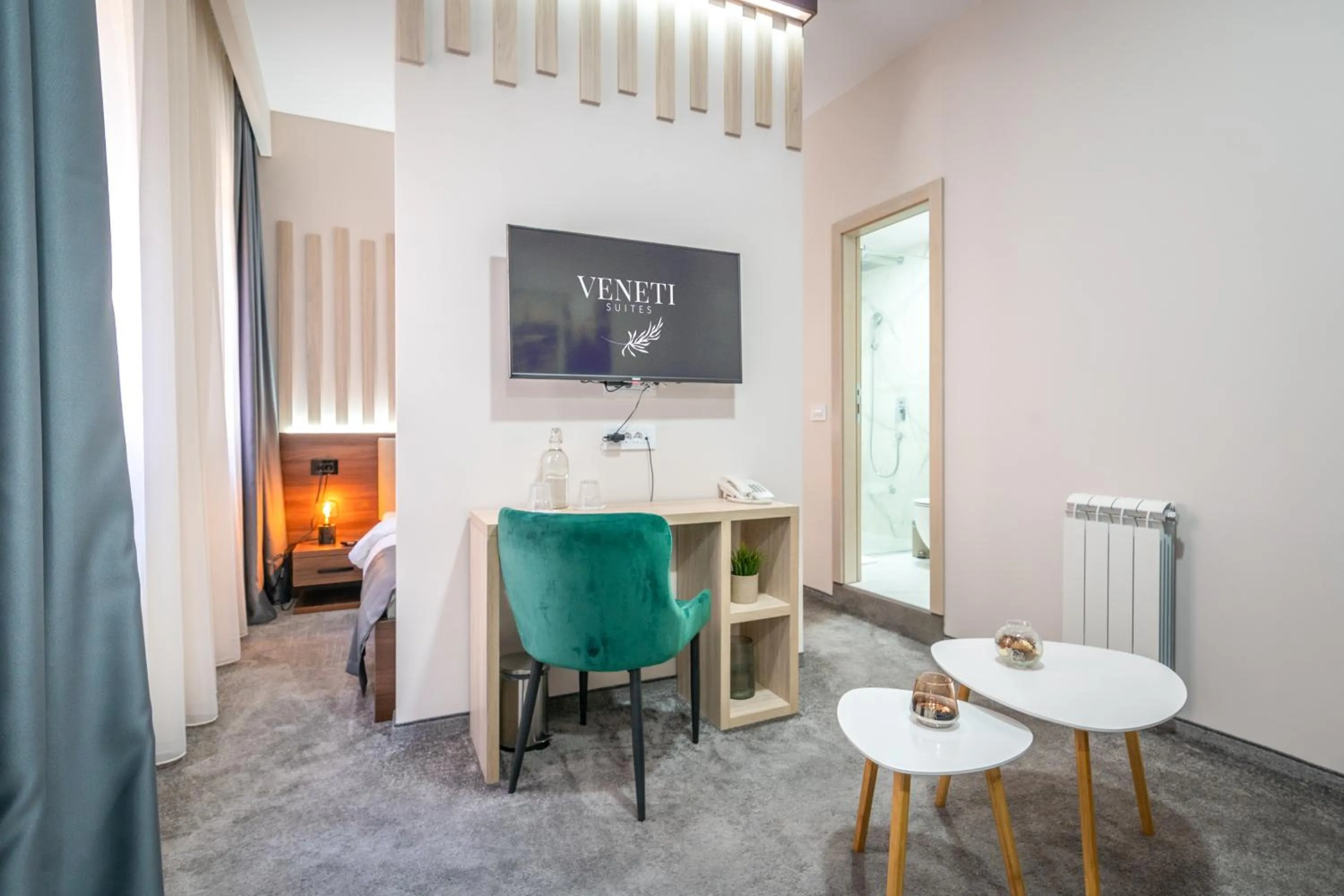 Seating area in Veneti Suites