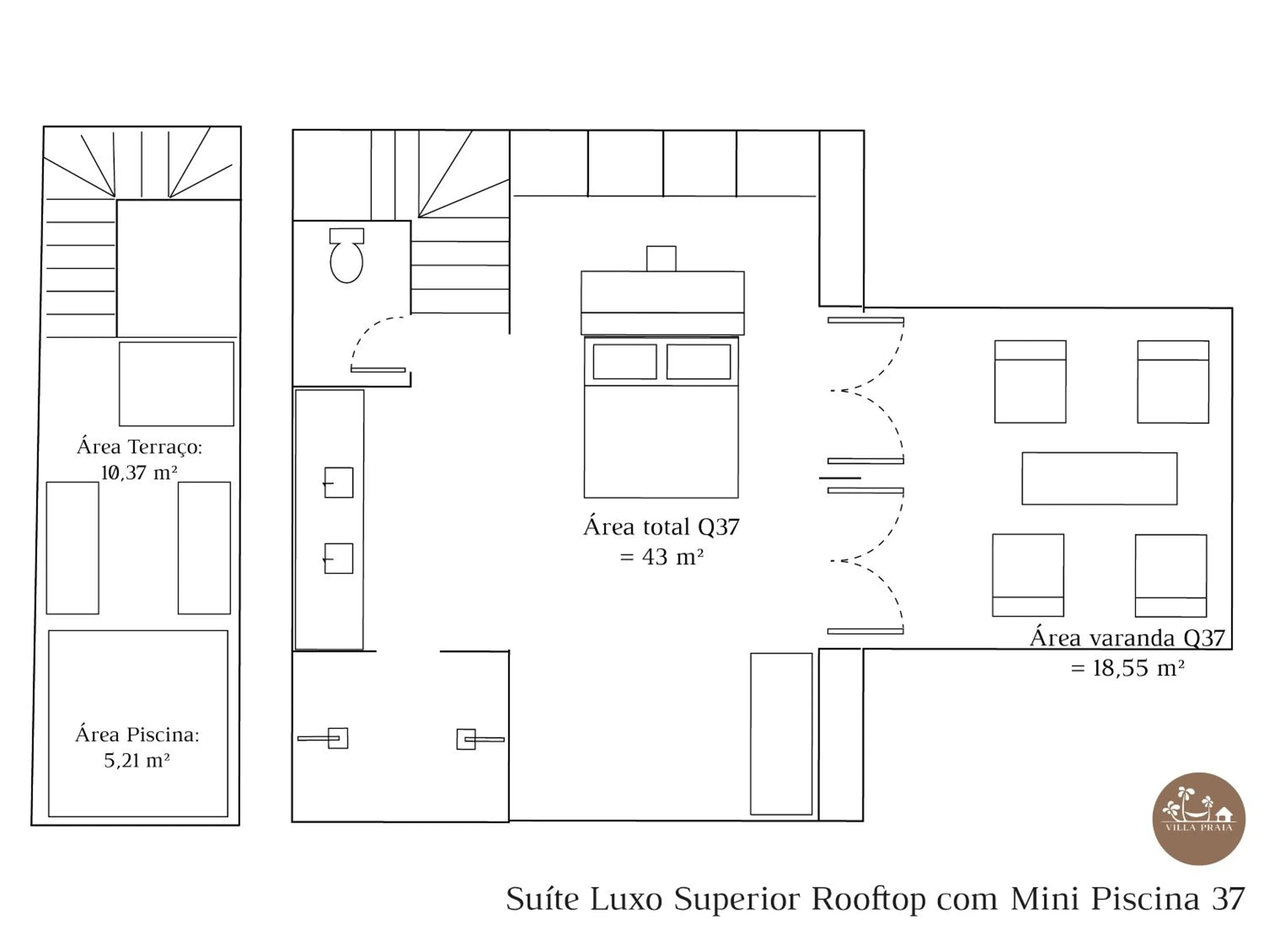 Floor plan in Villa Praia - La Villa Group