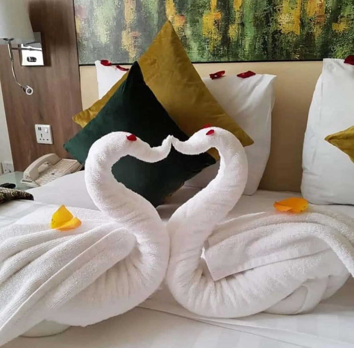 Bed in Royal View Hotel