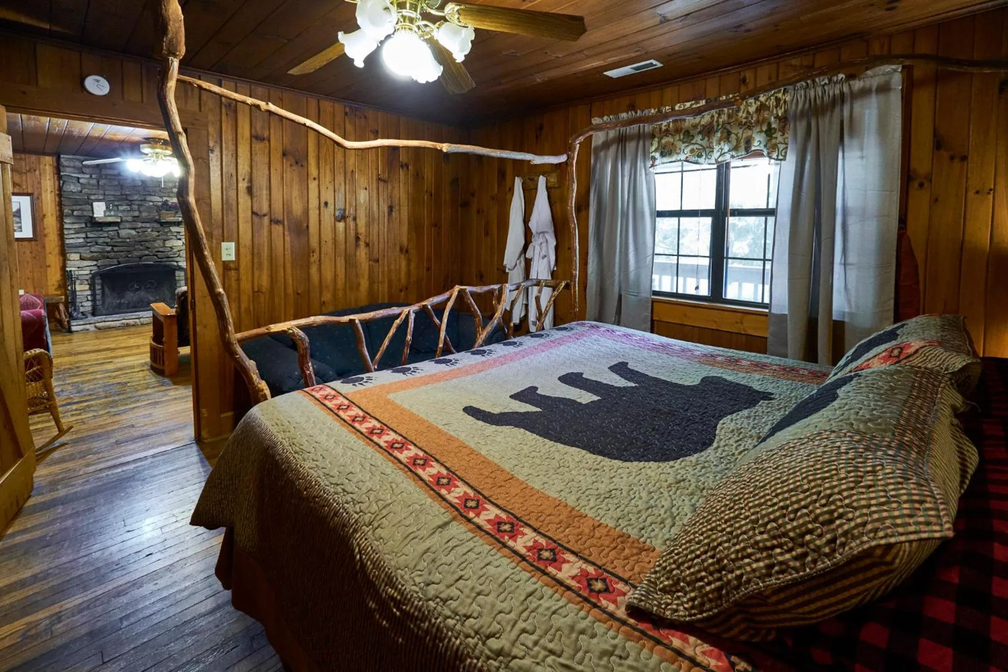 Bed in A Cabin In The Woods