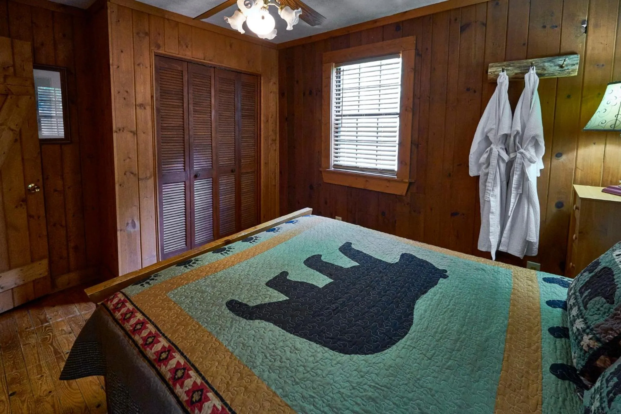 Bed in A Cabin In The Woods