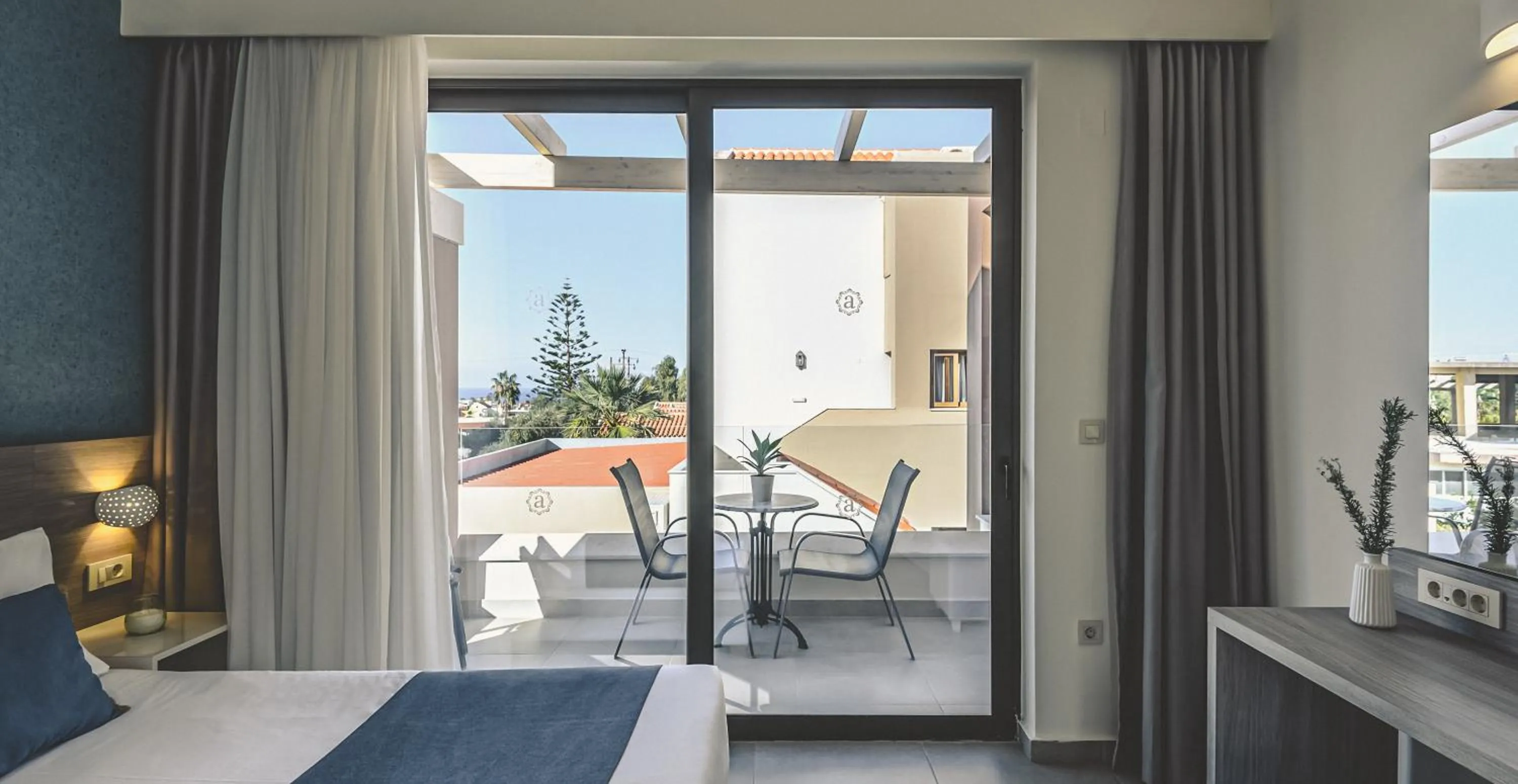 View (from property/room), Bed in Althea Village - Family Hotel