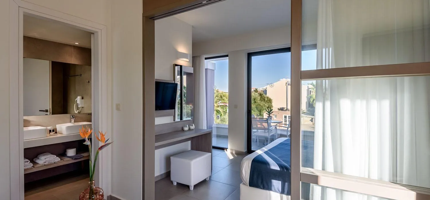 View (from property/room), Bed in Althea Village - Family Hotel