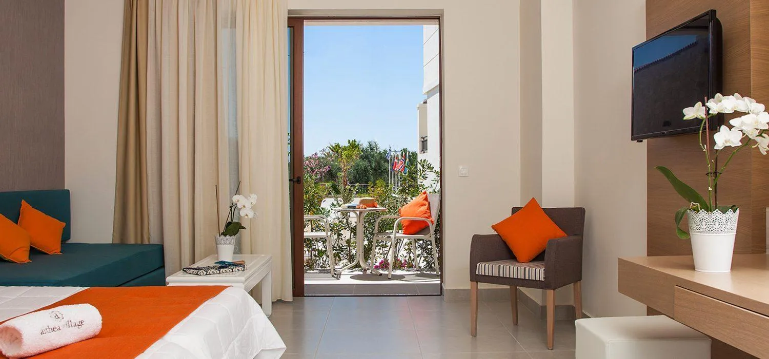 View (from property/room), Bed in Althea Village - Family Hotel