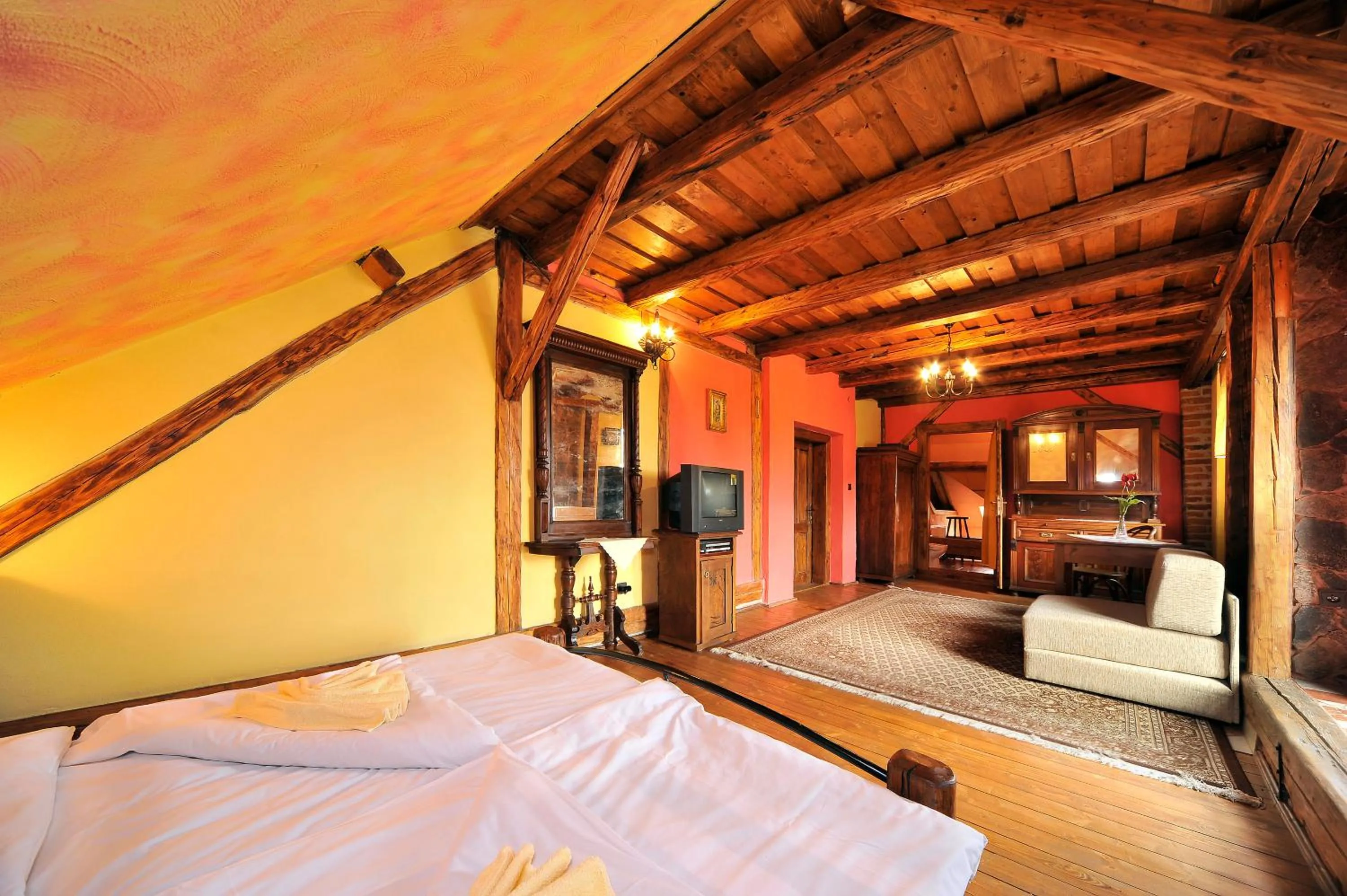 TV and multimedia, Bed in Apartmány Village