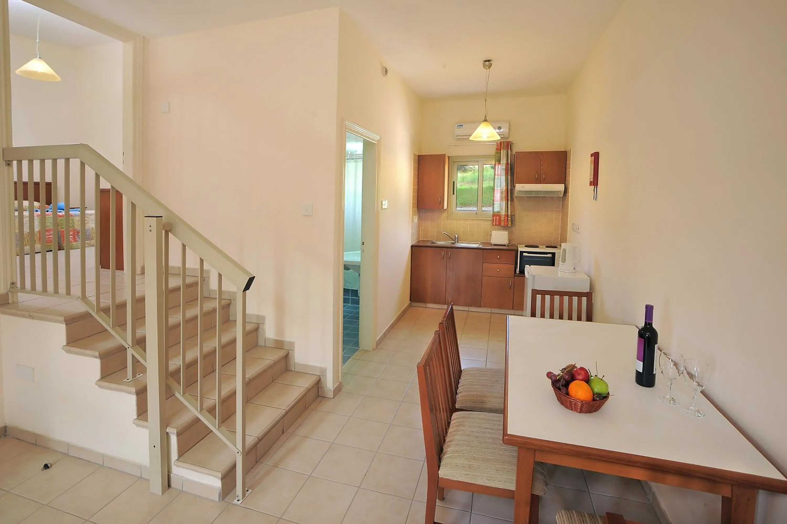 Kitchen or kitchenette in Nissiana Hotel & Bungalows