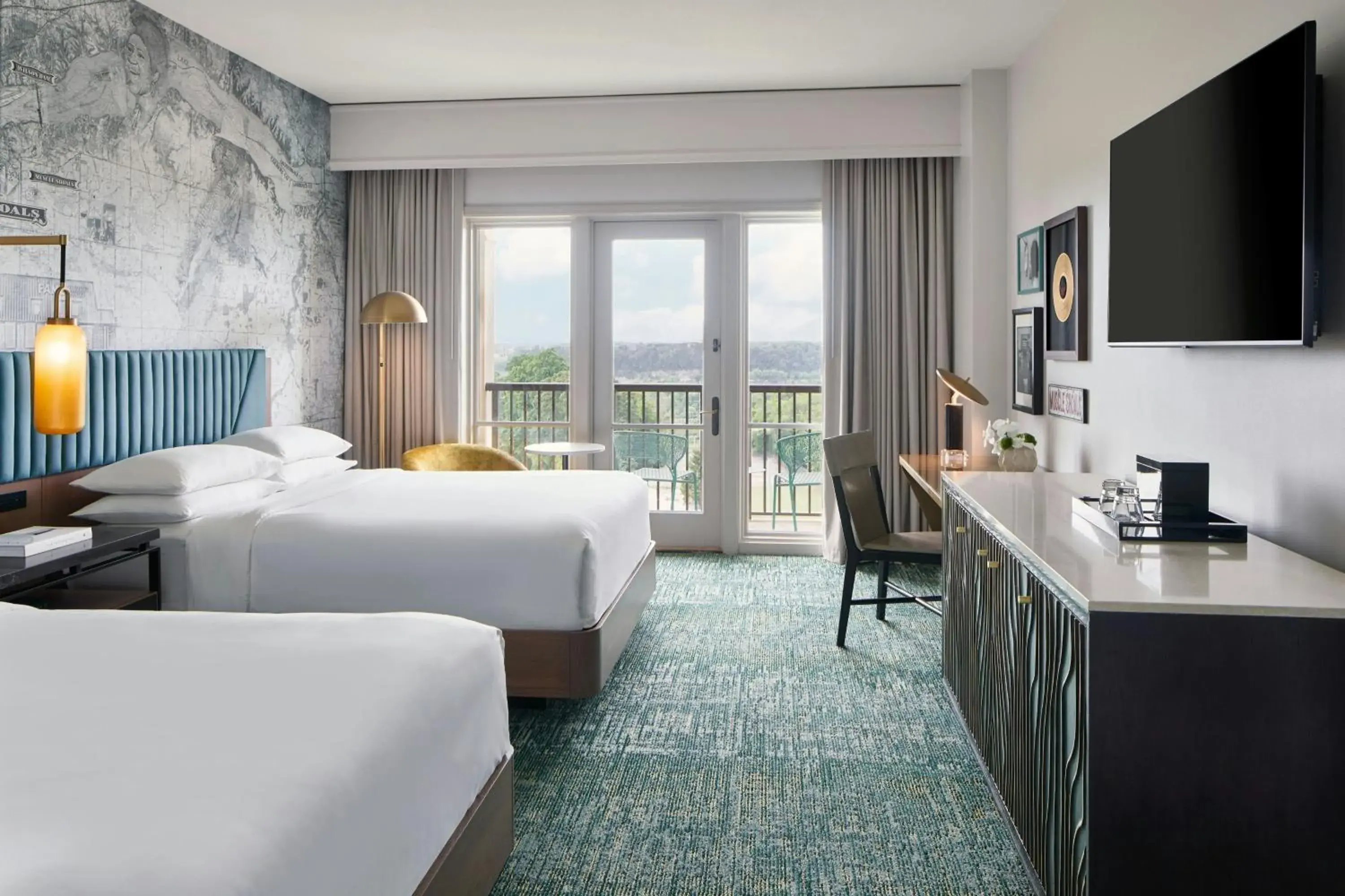 Queen Room with Two Queen Beds and Balcony in Marriott Shoals Hotel & Spa Queen Room with Two Queen Beds and Balcony in Marriott Shoals Hotel & Spa