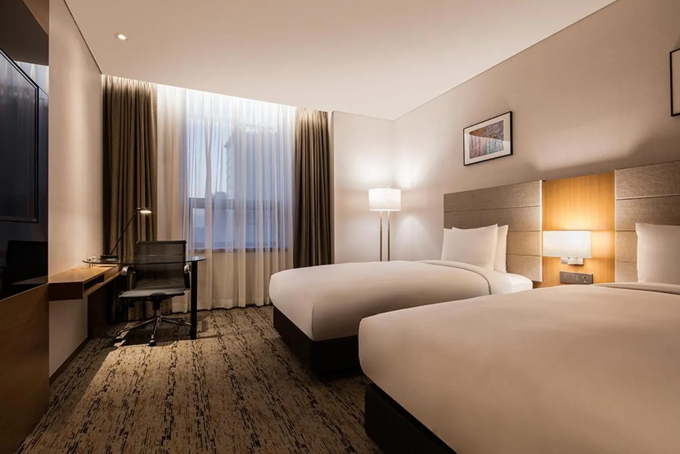 Bed in Ramada by Wyndham Seoul Sindorim