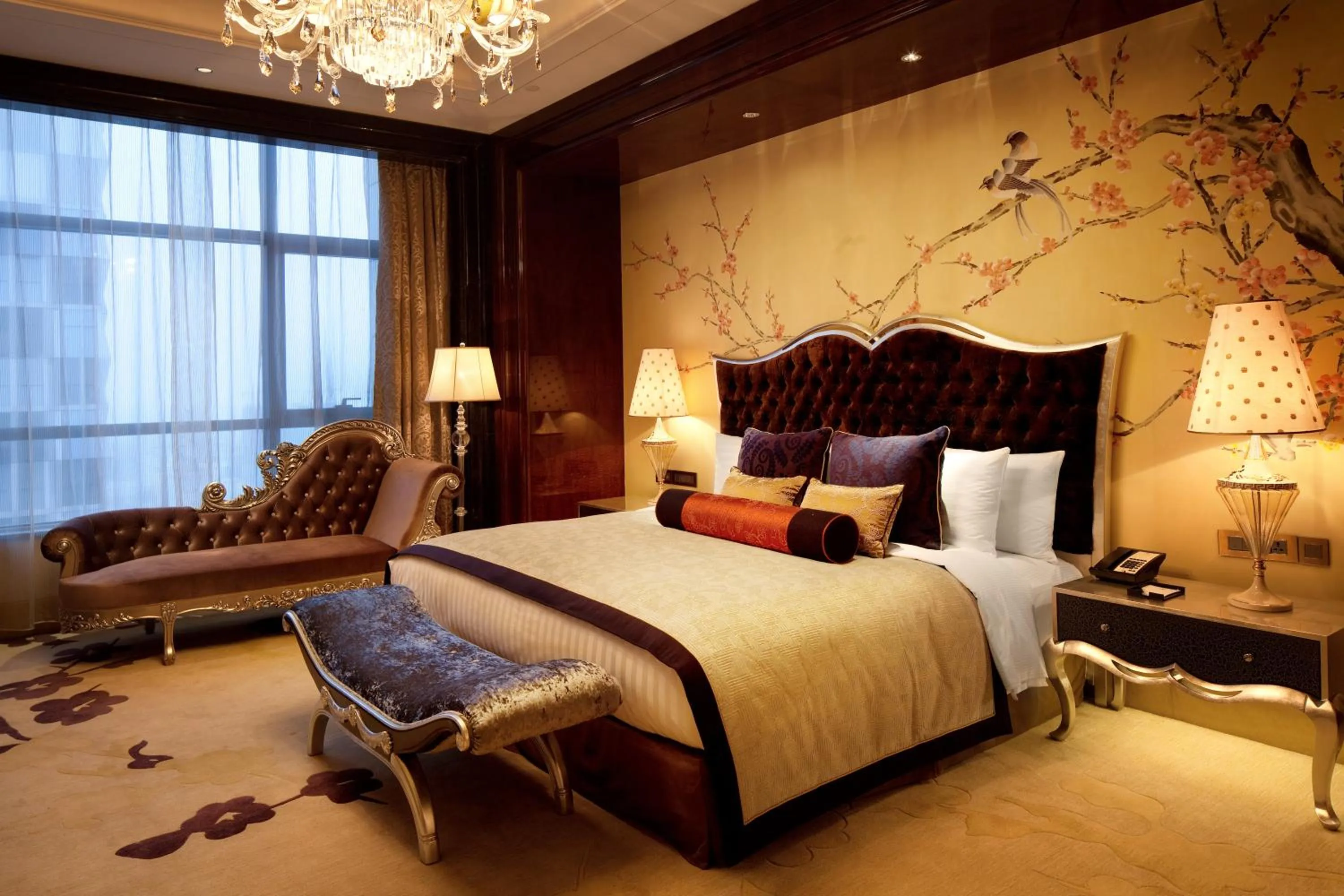 Bedroom, Bed in Wanda Realm Taizhou