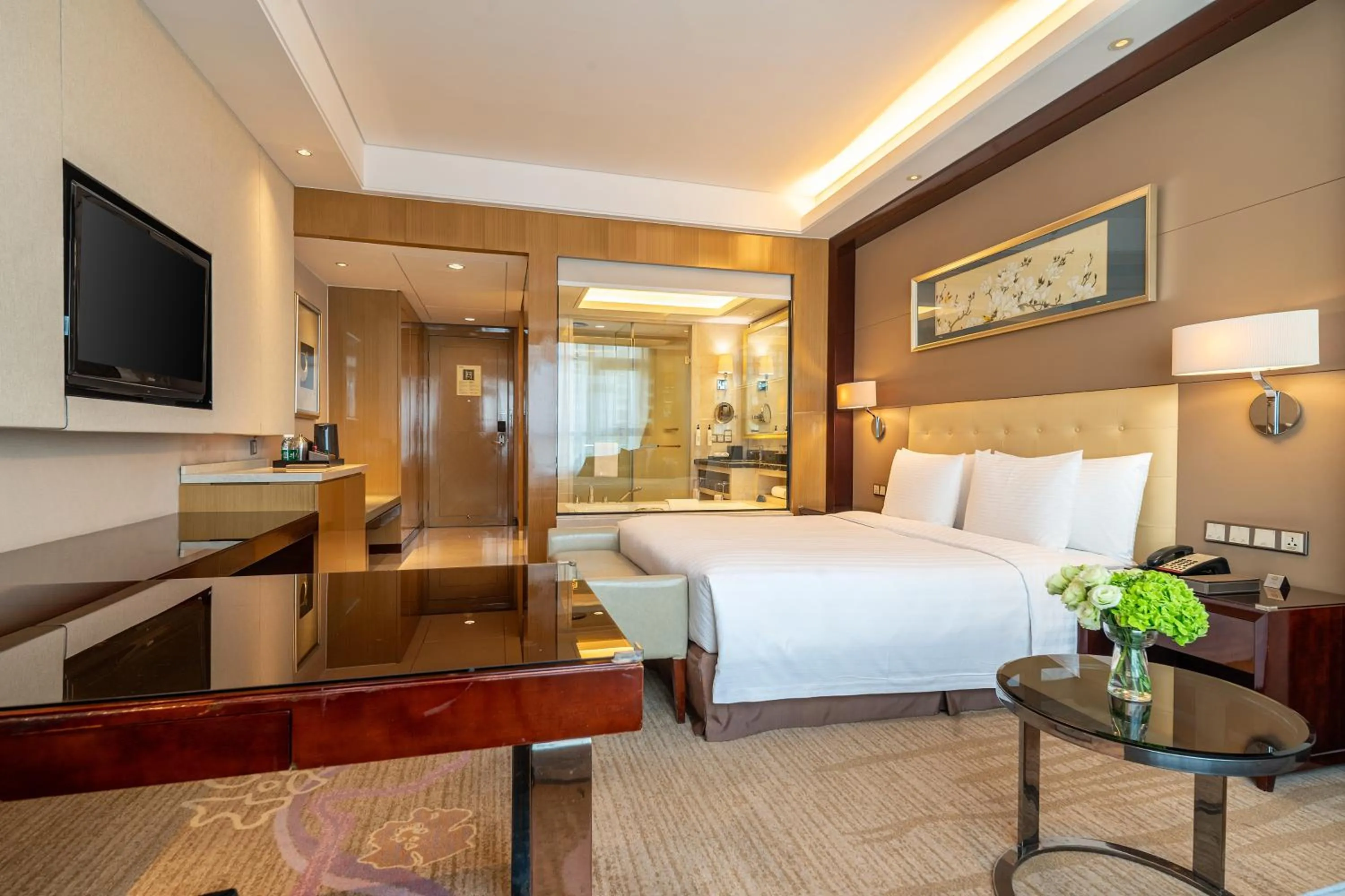 Bedroom, Bed in Wanda Realm Taizhou