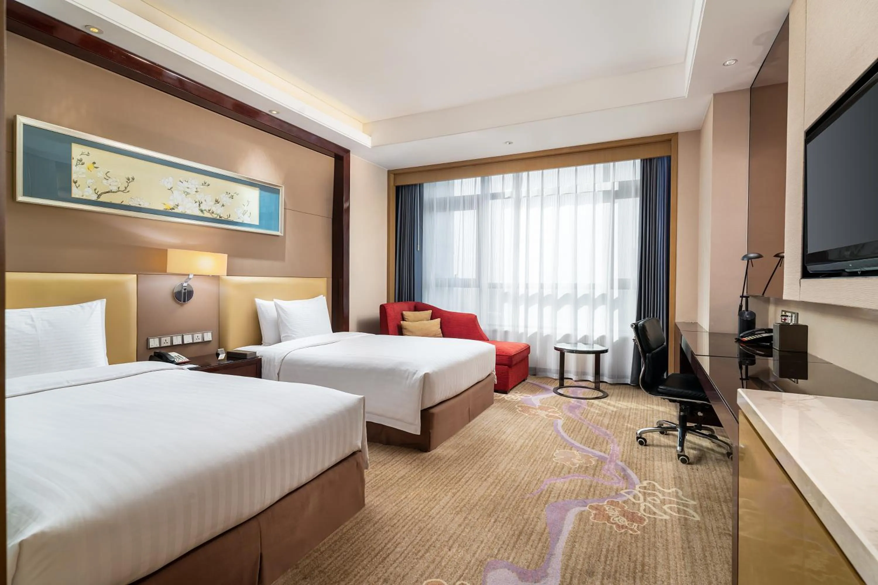 Bedroom, Bed in Wanda Realm Taizhou
