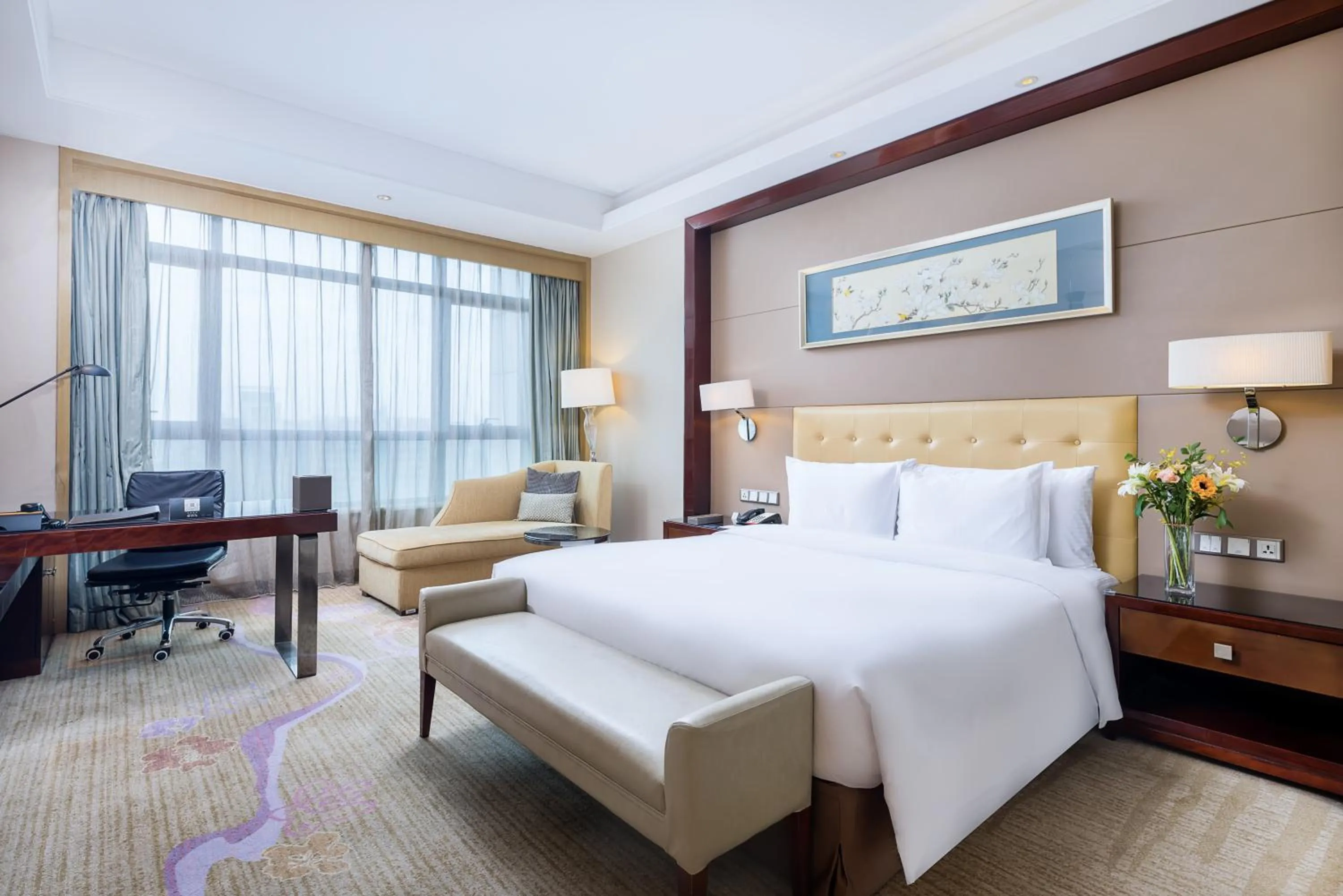 Bedroom, Bed in Wanda Realm Taizhou
