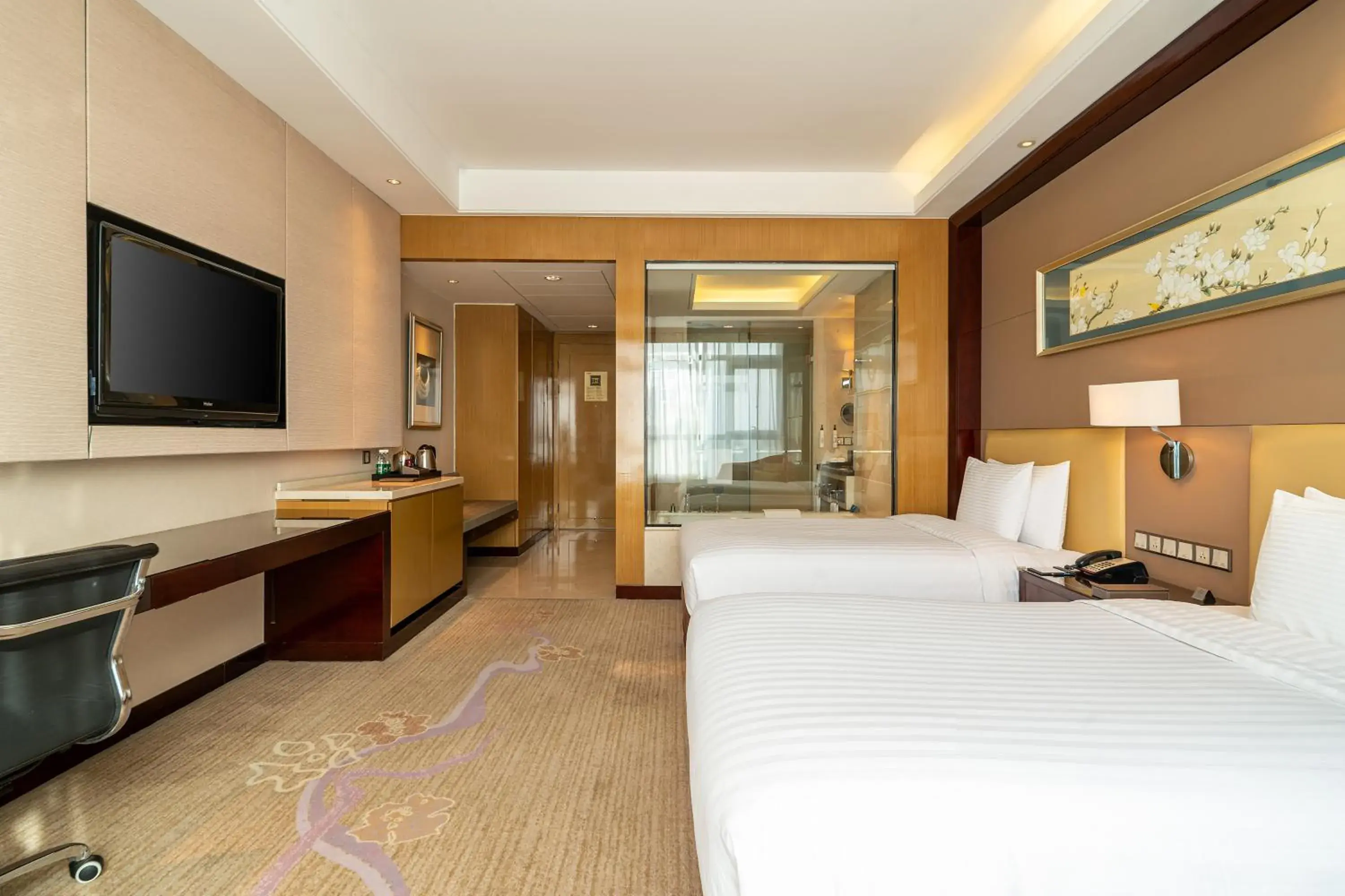 Deluxe Twin Room in Wanda Realm Taizhou Deluxe Twin Room in Wanda Realm Taizhou