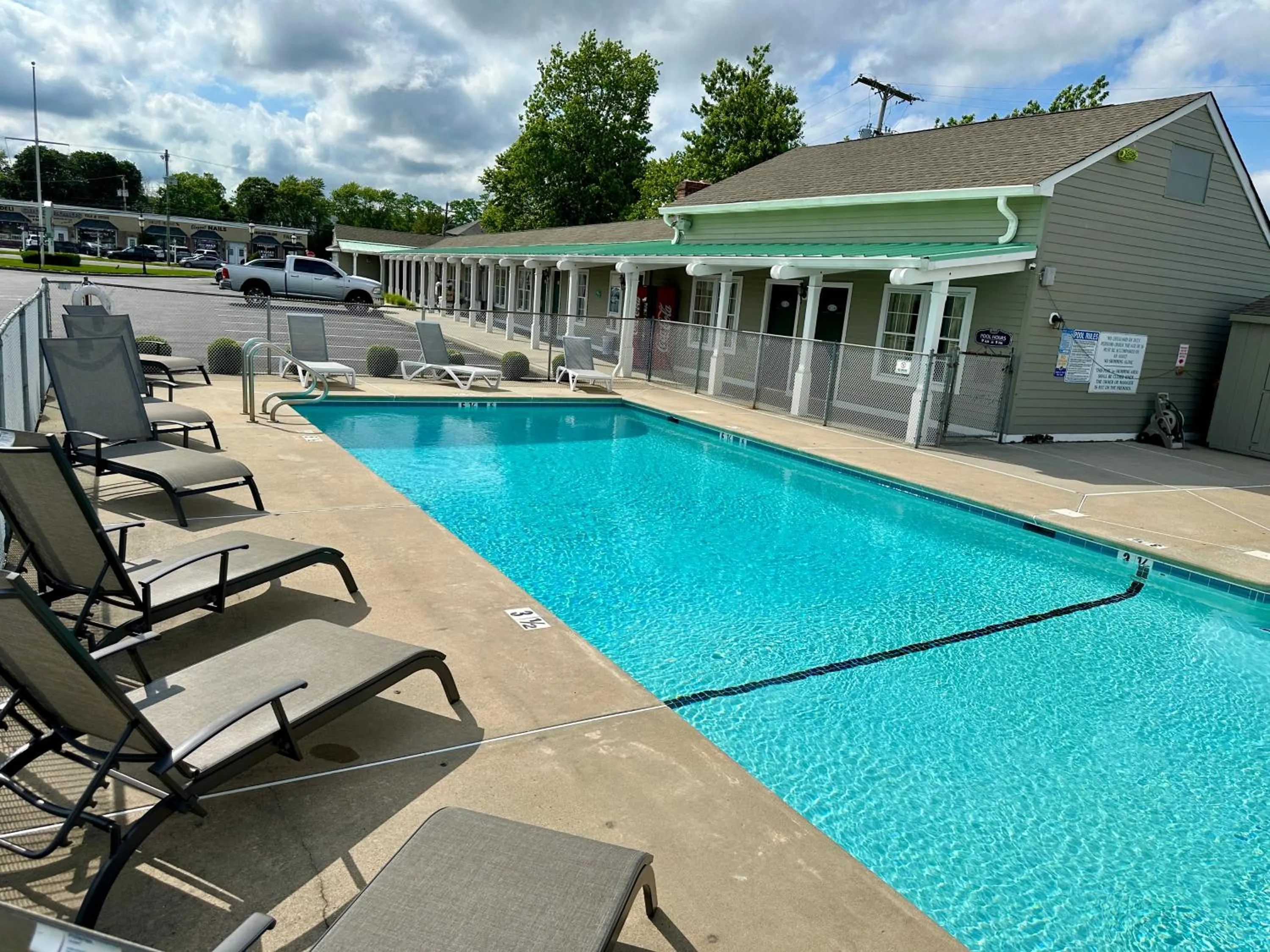 Pool view in Sea Girt Lodge