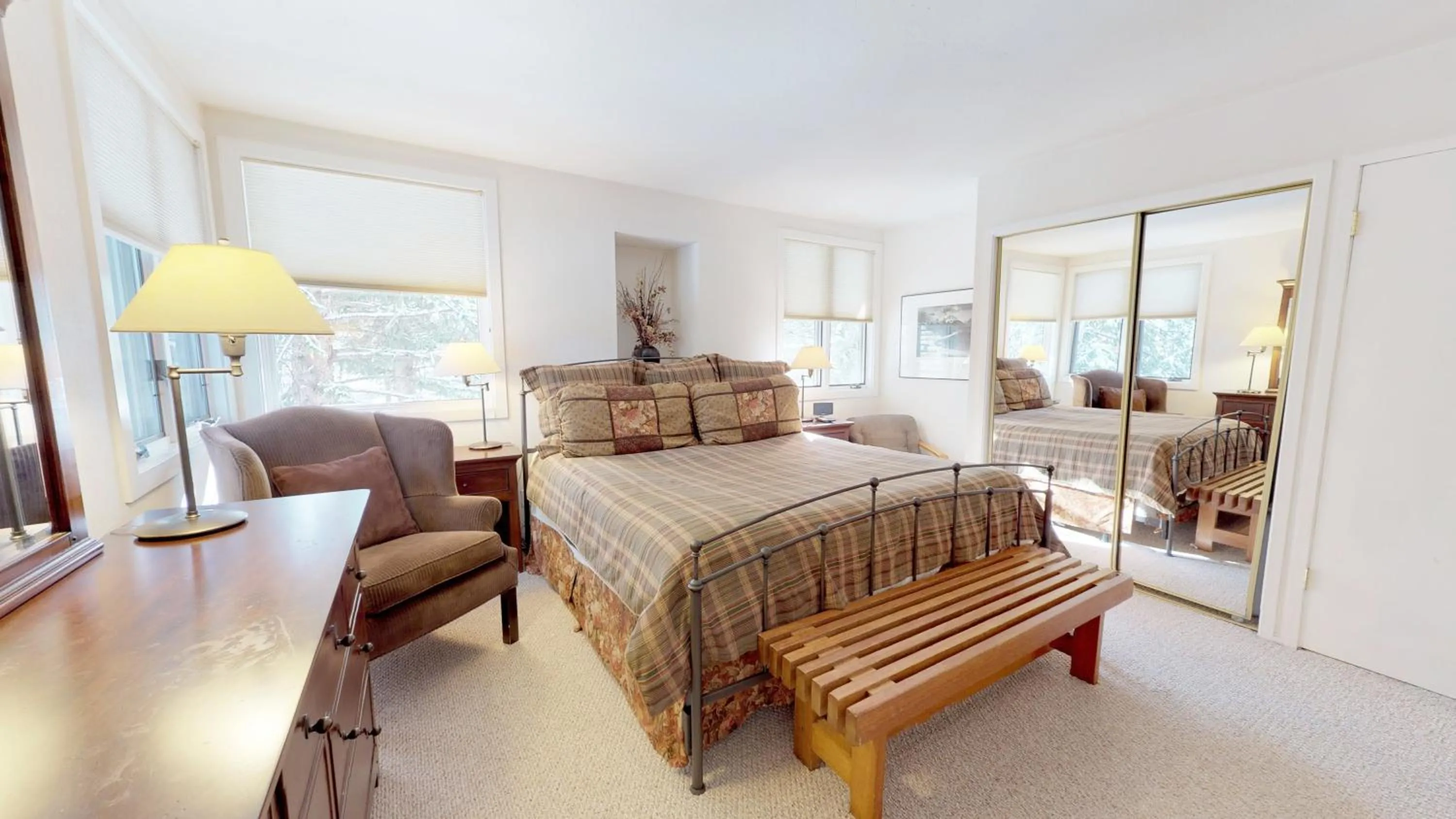 Bedroom, Bed in Tamarack Townhomes - CoralTree Residence Collection