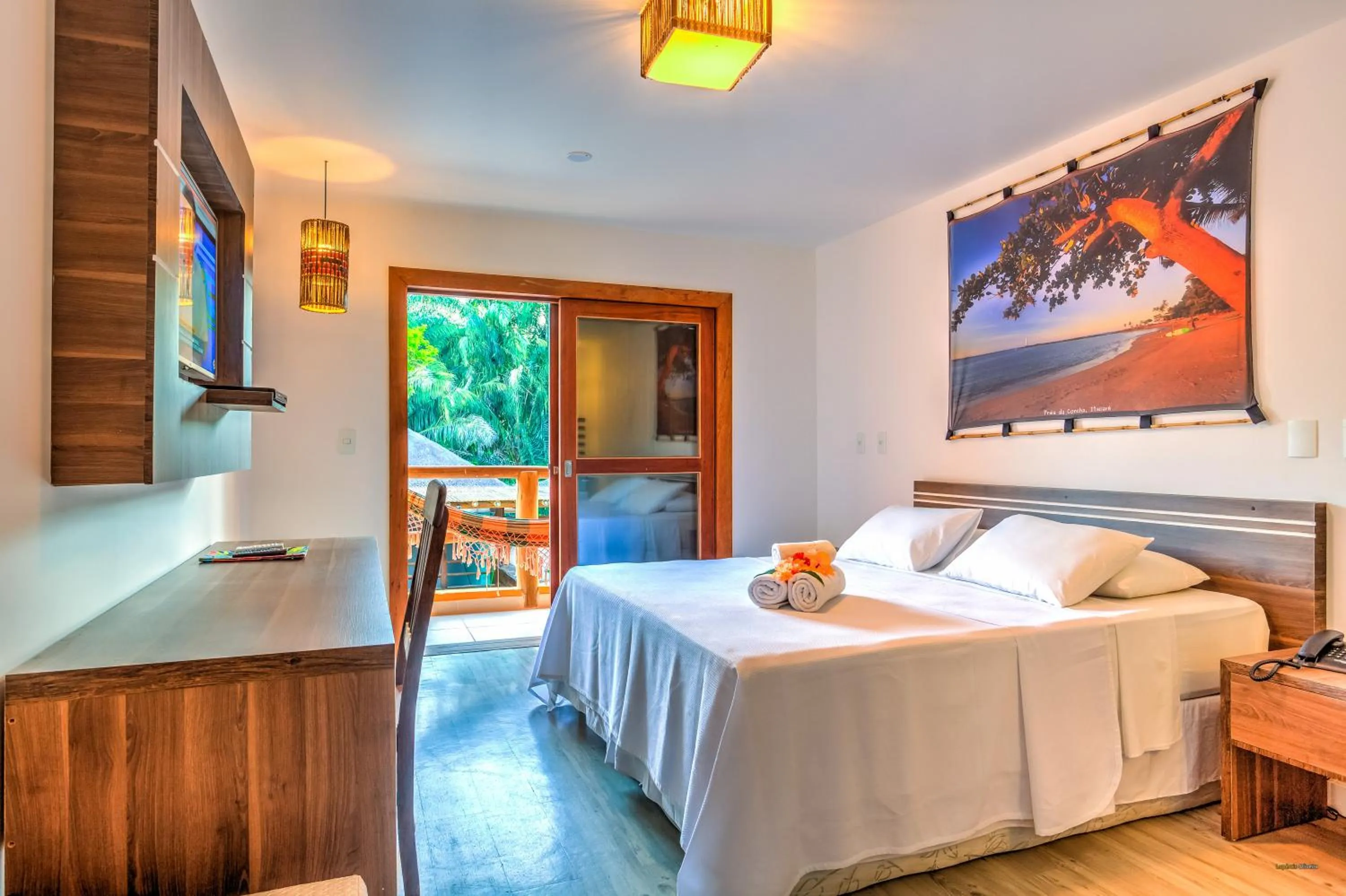 Bed in Pousada Vila do Dengo