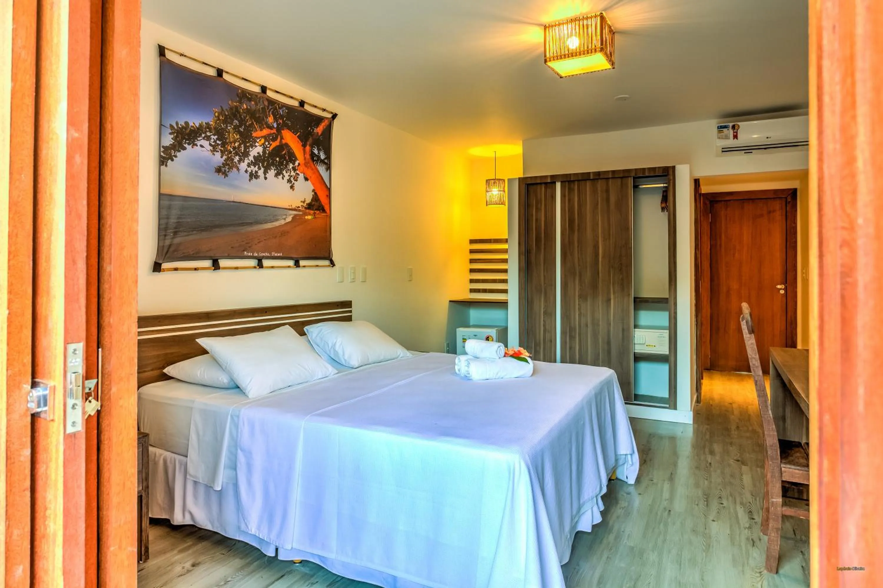 Bed in Pousada Vila do Dengo