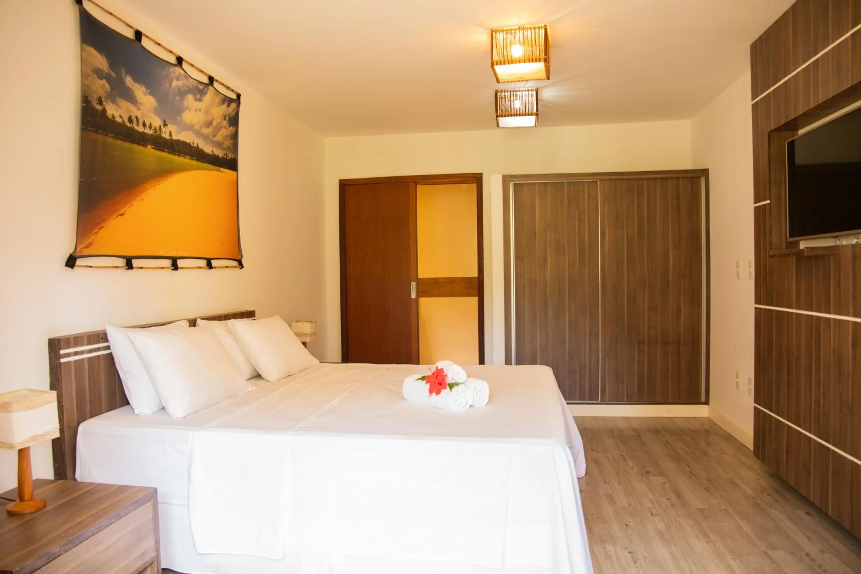 Bed in Pousada Vila do Dengo