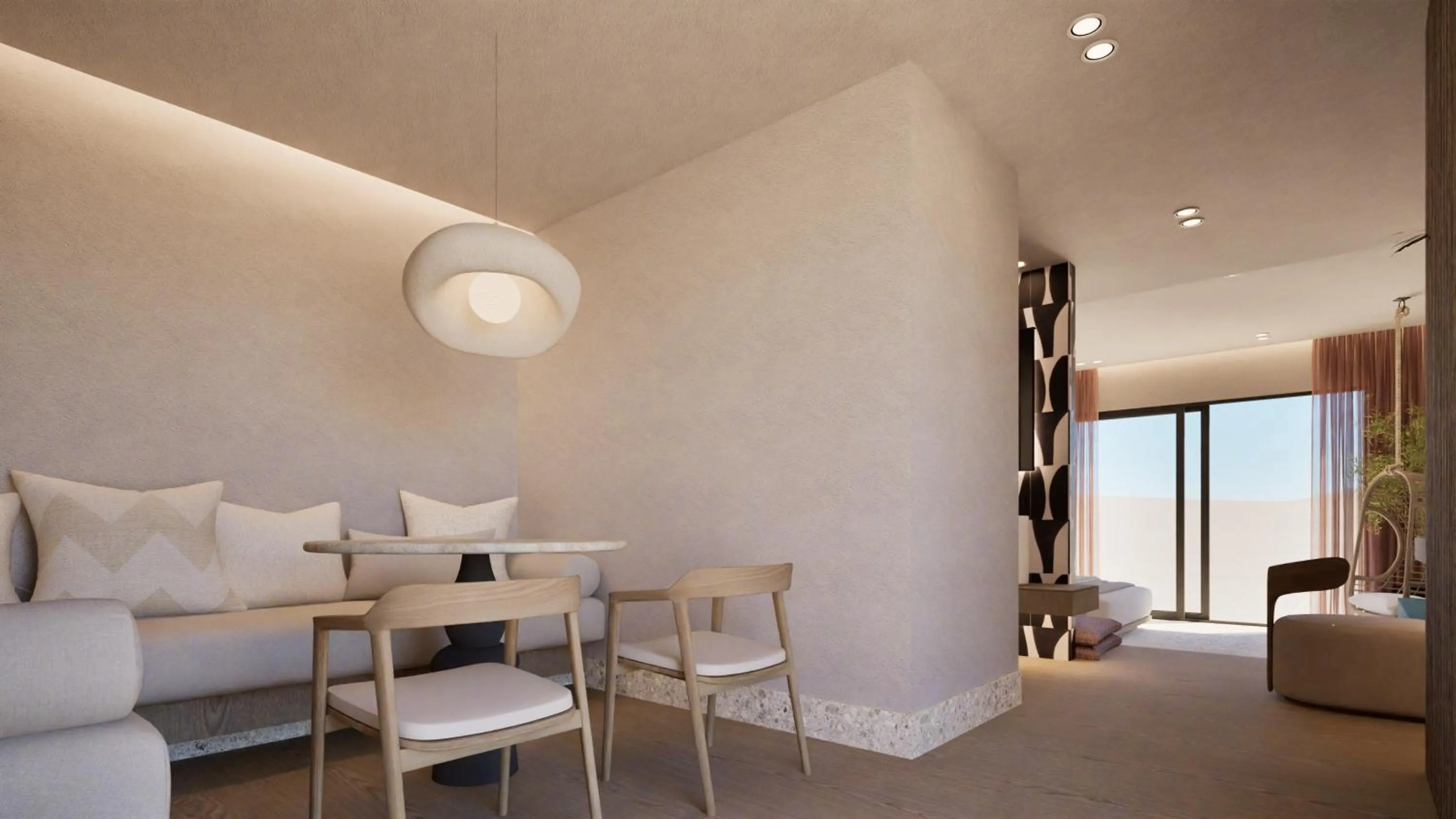 Seating area in Pefkos Beach Studios & Apartments