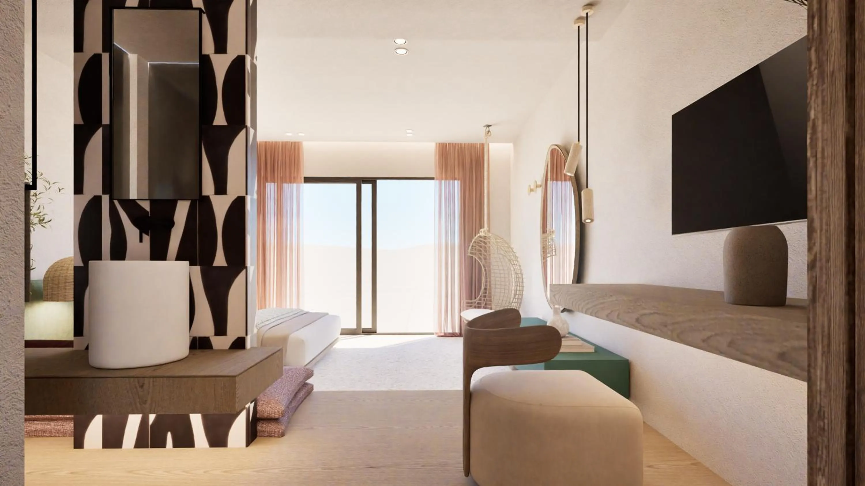 TV and multimedia, Bed in Pefkos Beach Studios & Apartments