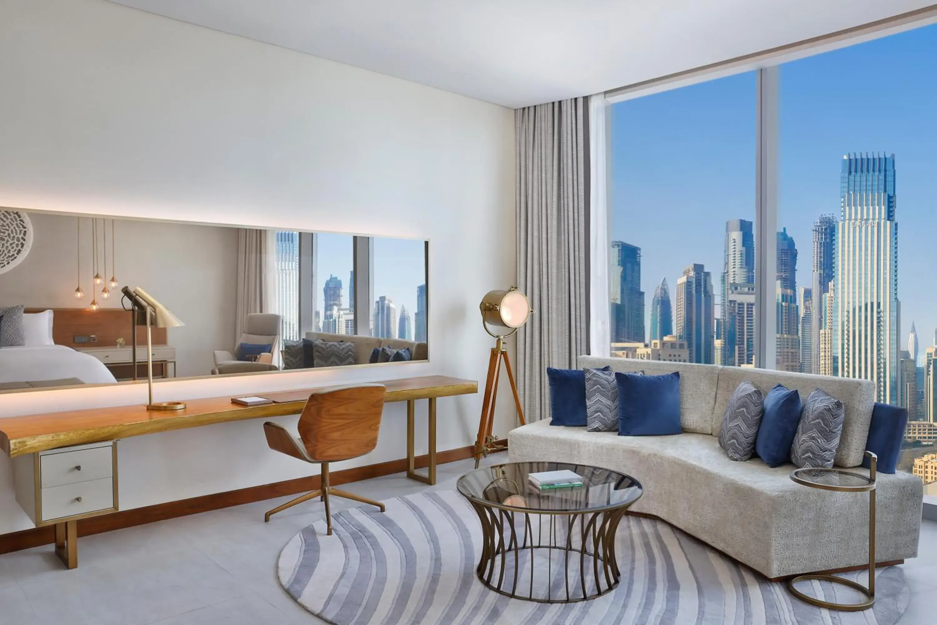 Superior King Room with Partial Burj Khalifa or Downtown View including Signature St. Regis Butler Service in The St. Regis Downtown Dubai Superior King Room with Partial Burj Khalifa or Downtown View including Signature St. Regis Butler Service in The St. Regis Downtown Dubai