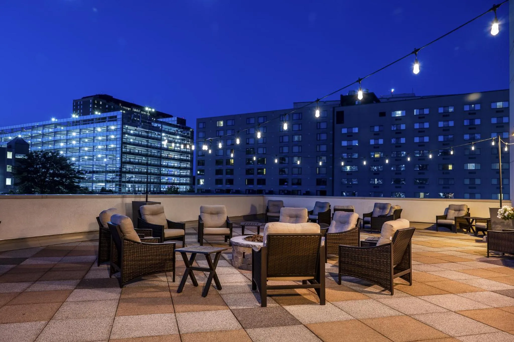 Patio in Residence Inn Rochester Mayo Clinic Area