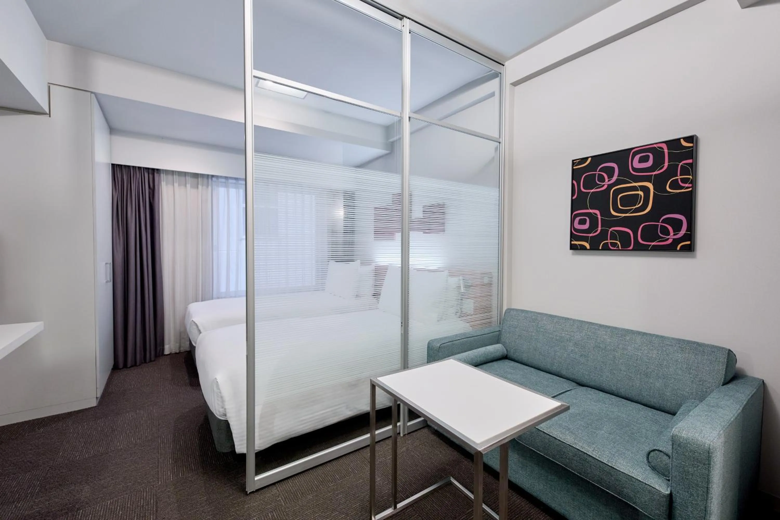 Living room, Bed in Citadines Shinjuku Tokyo