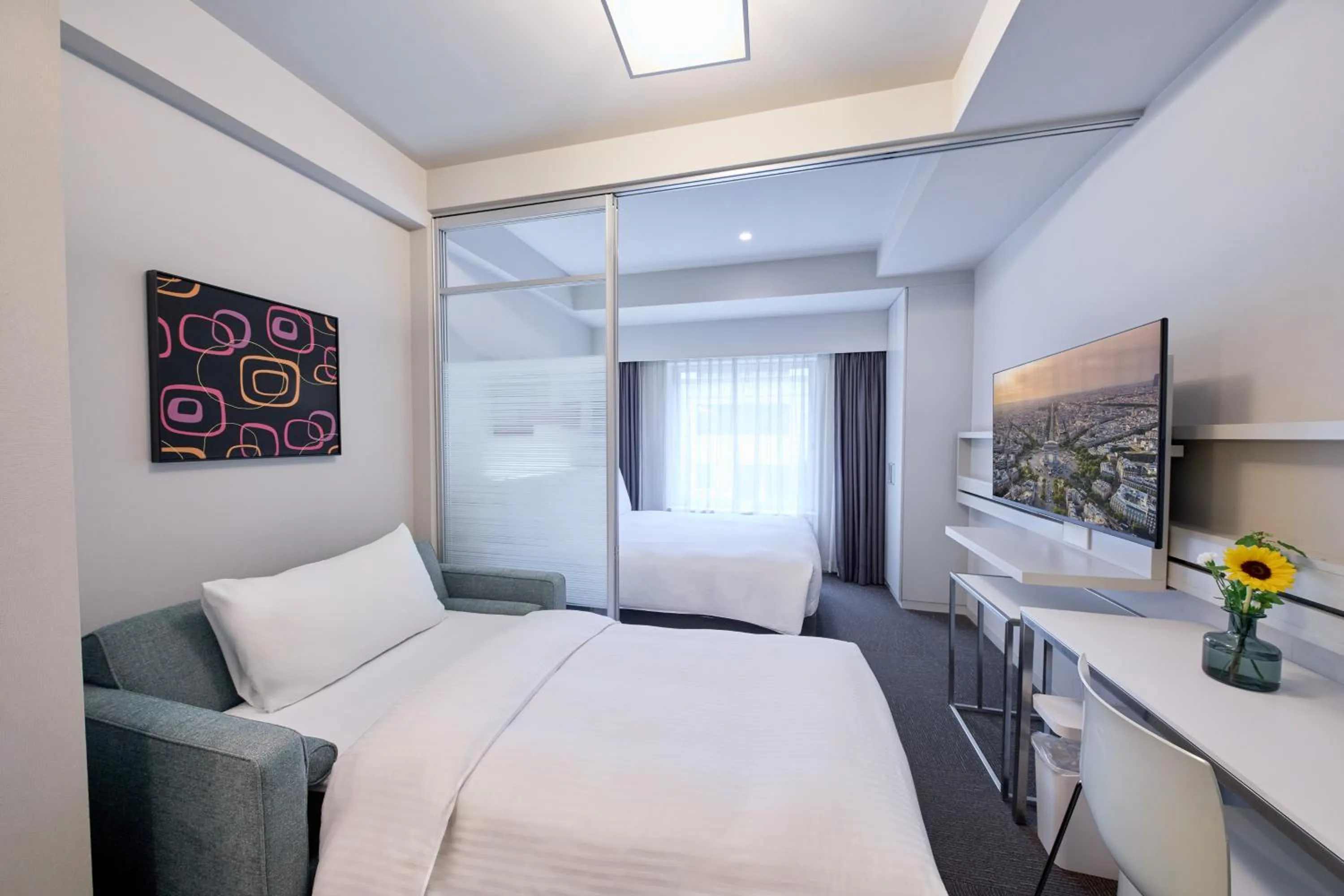 Bed in Citadines Shinjuku Tokyo