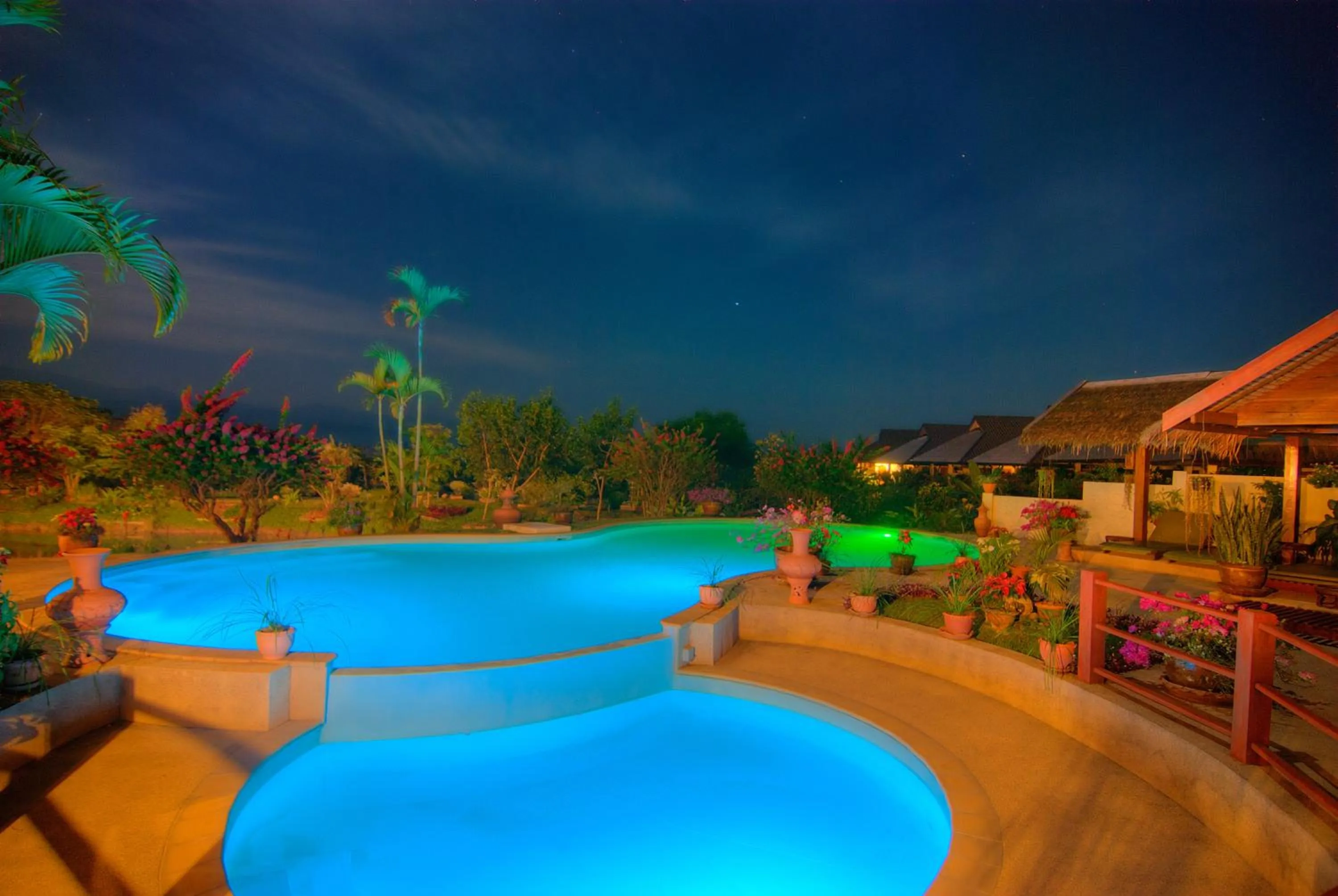 Night in Maekok River Village Resort