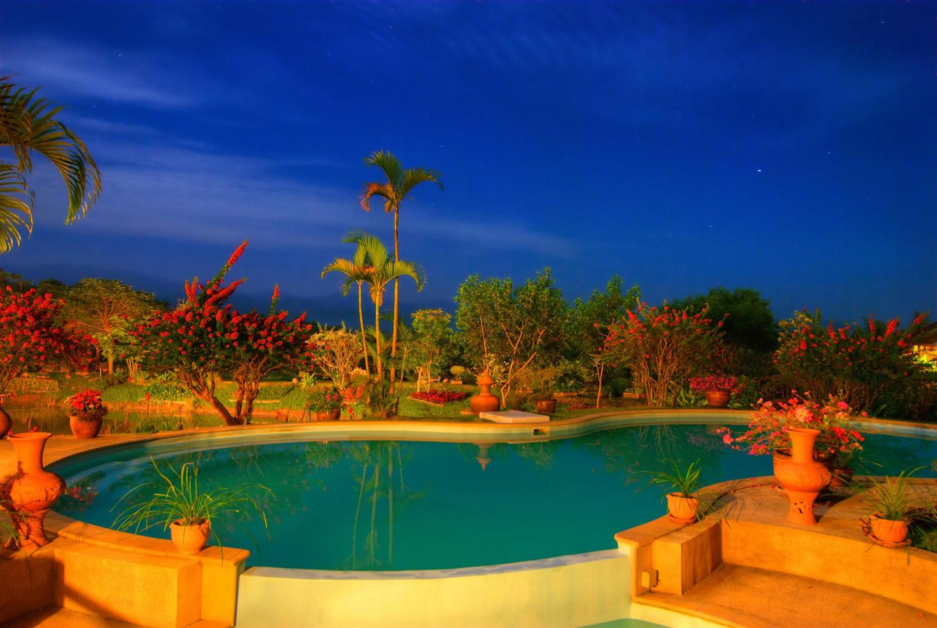 Night in Maekok River Village Resort