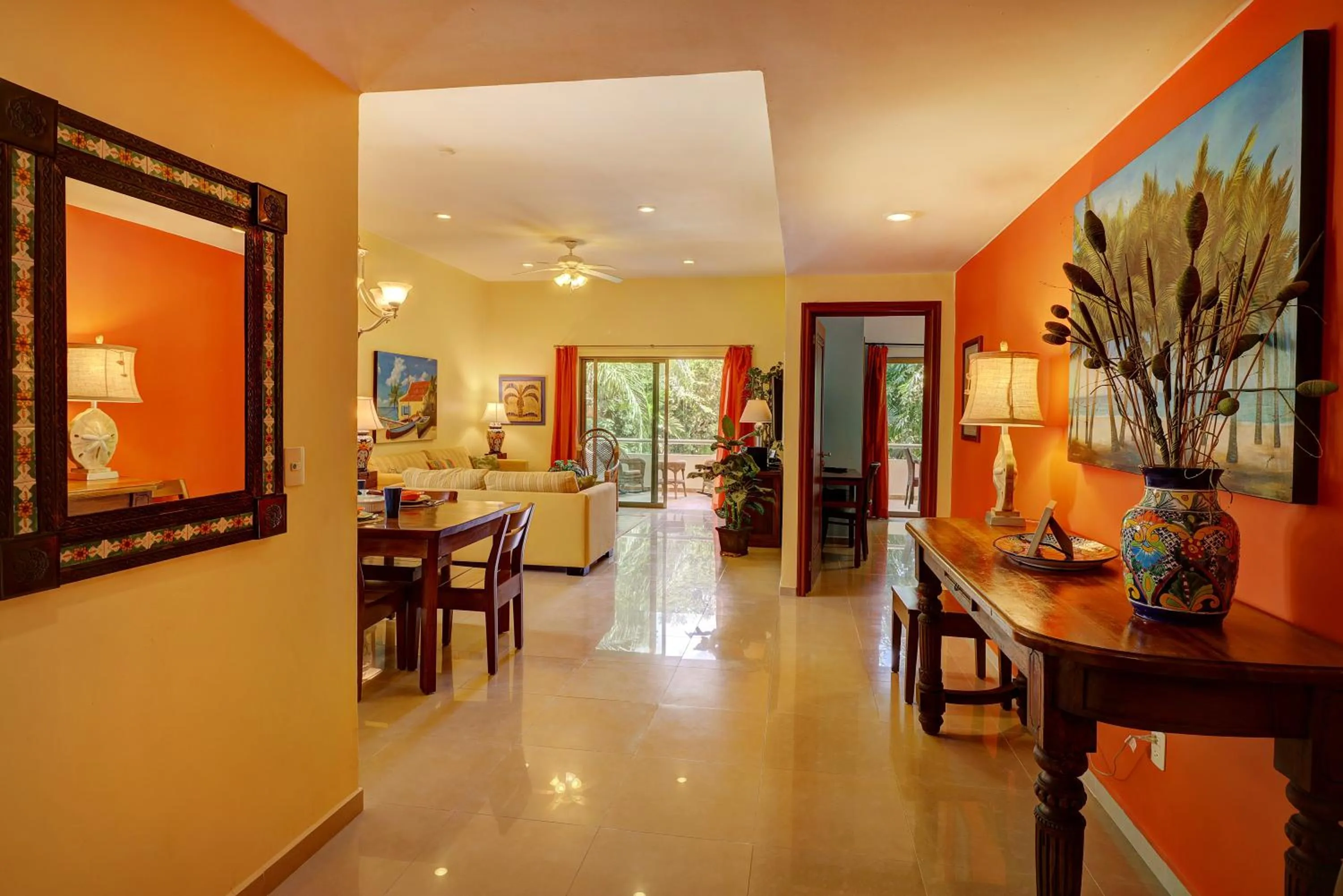 Living room in Riviera Maya Suites
