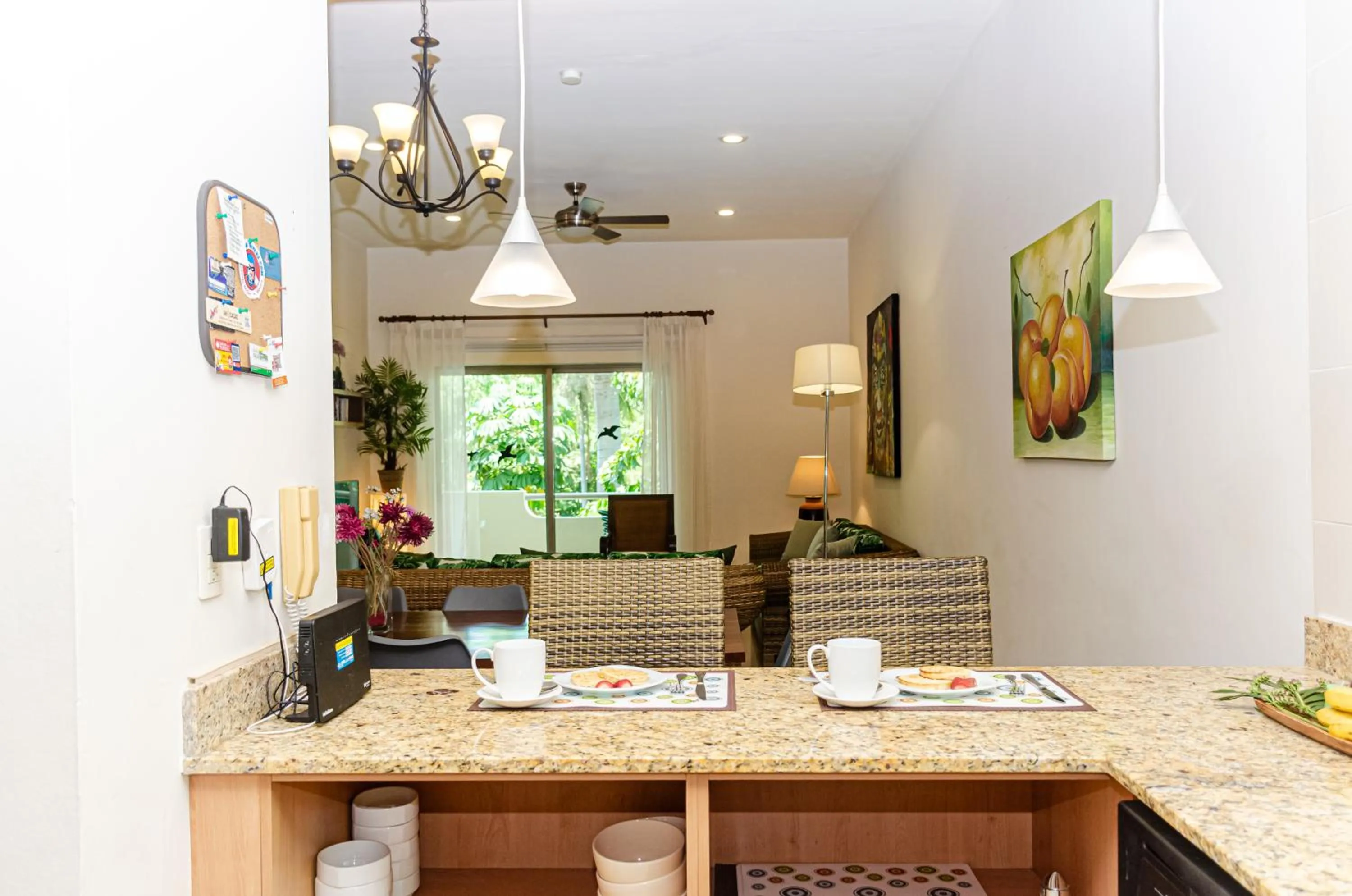 Living room in Riviera Maya Suites