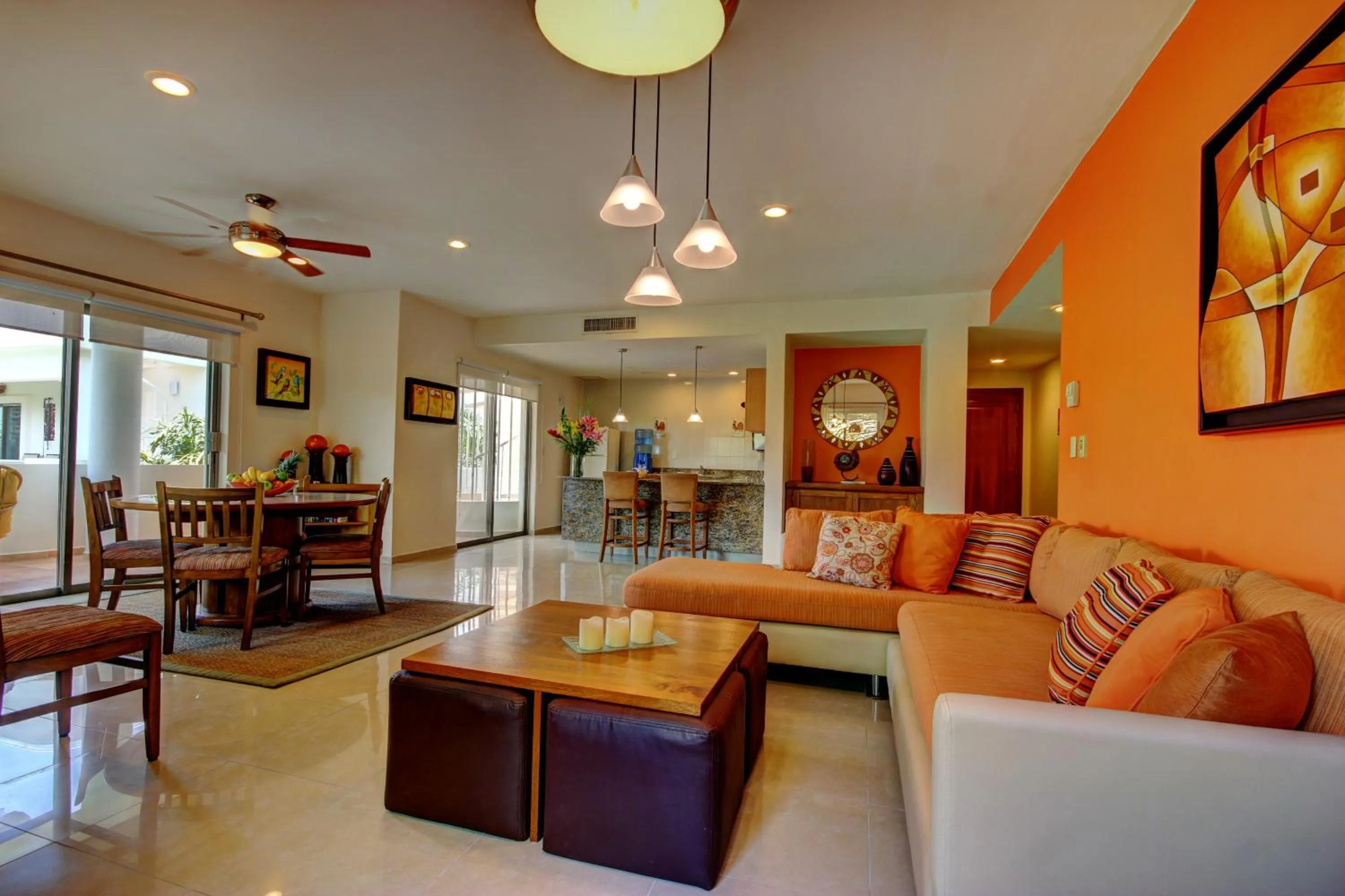 Living room in Riviera Maya Suites