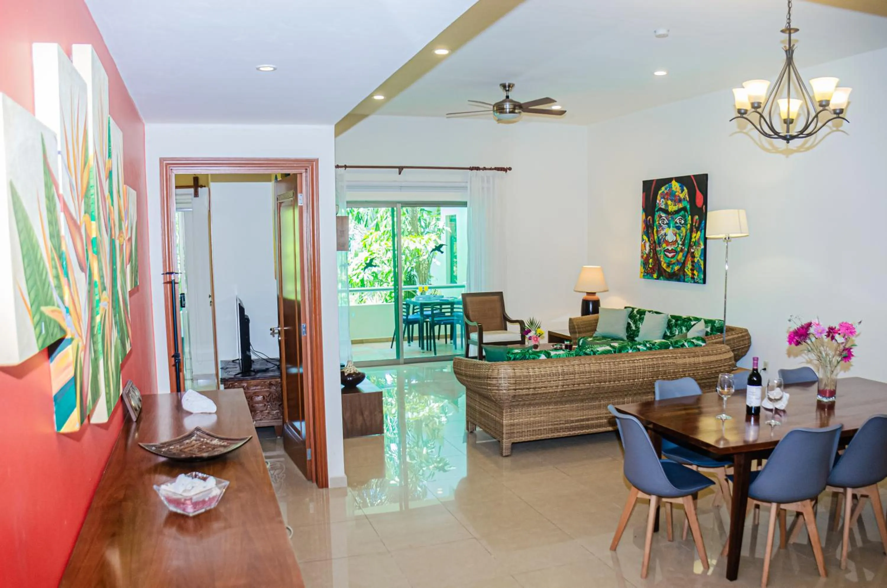 Living room in Riviera Maya Suites