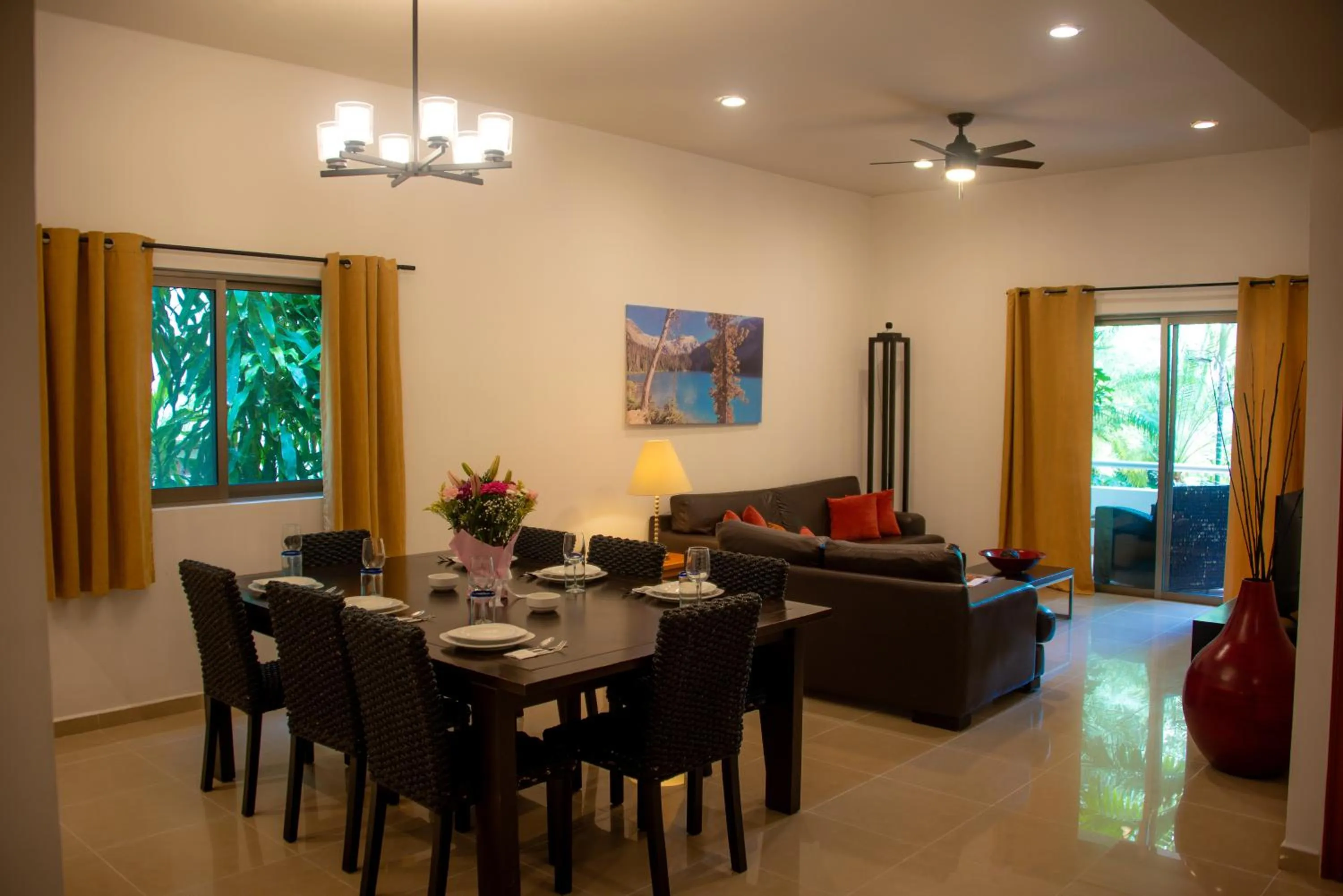 Living room in Riviera Maya Suites