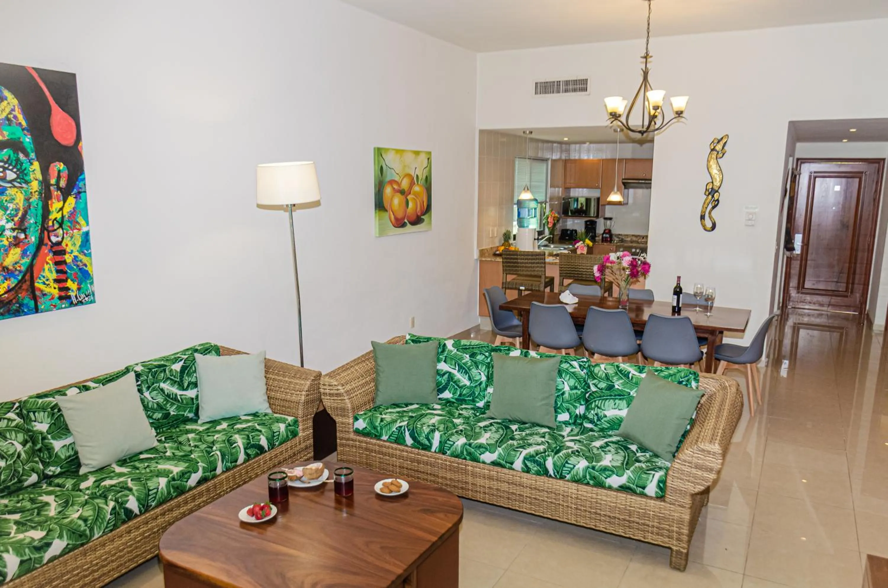 Living room in Riviera Maya Suites