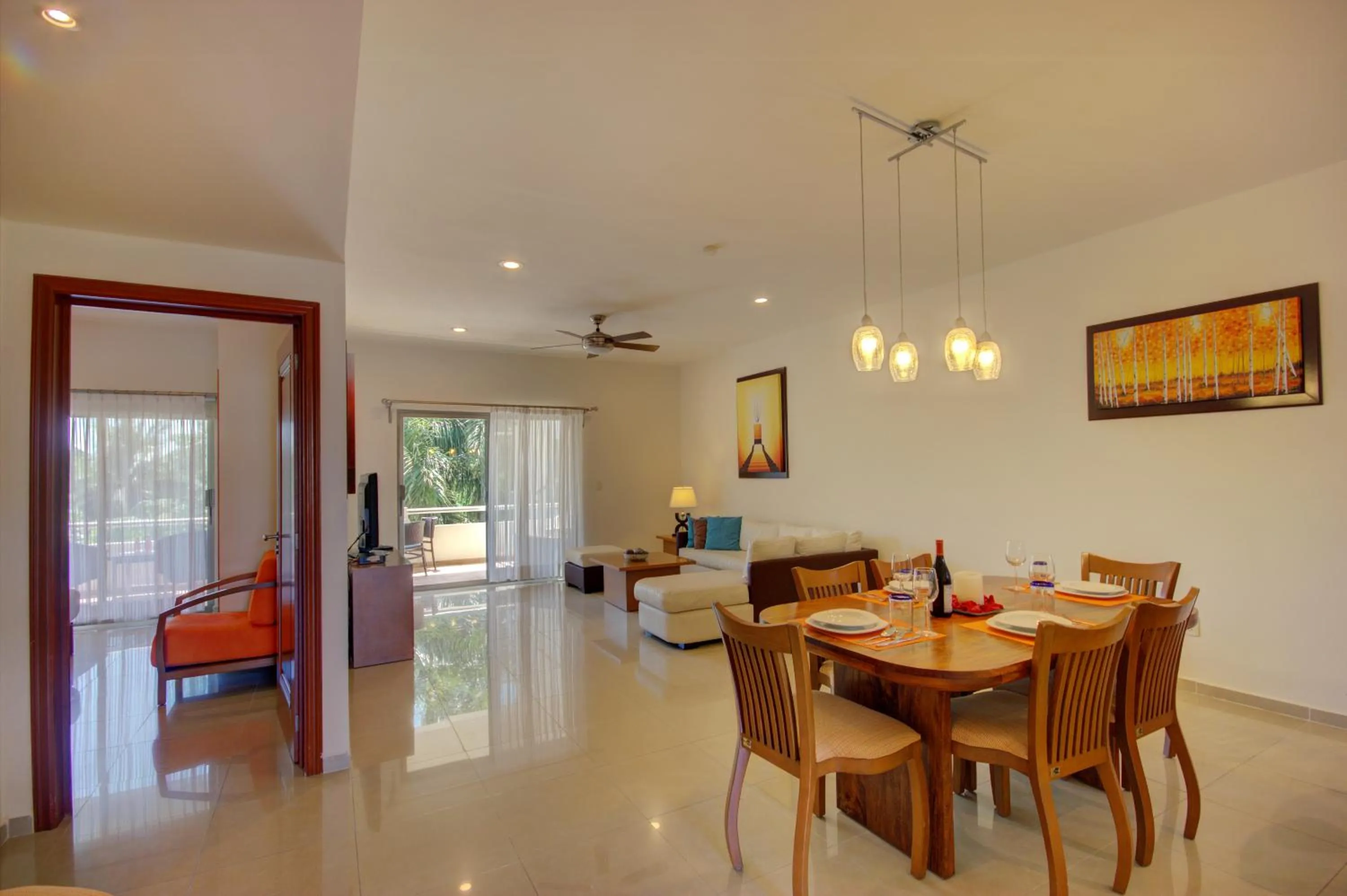 Living room in Riviera Maya Suites