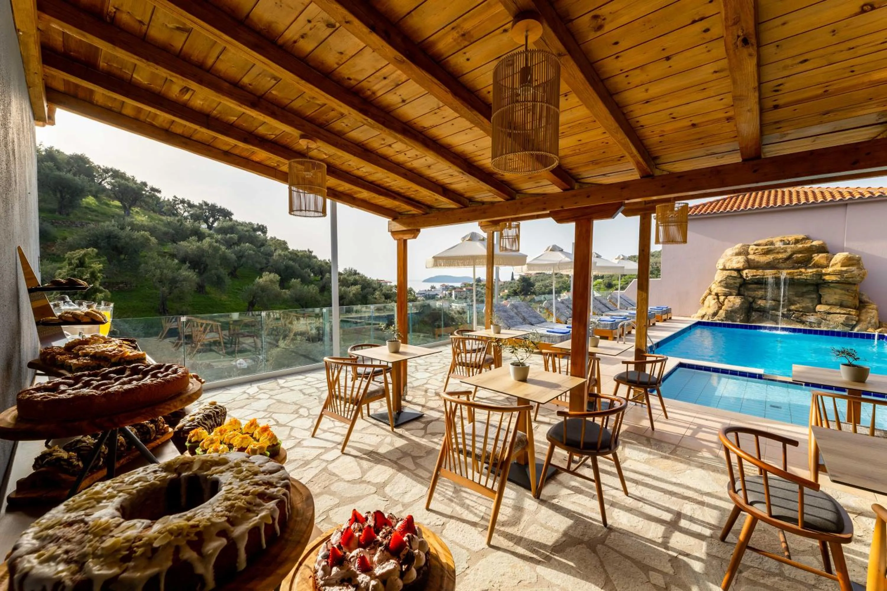Breakfast in Skiathos Avaton Suites & Villas, Philian Hotels and Resorts