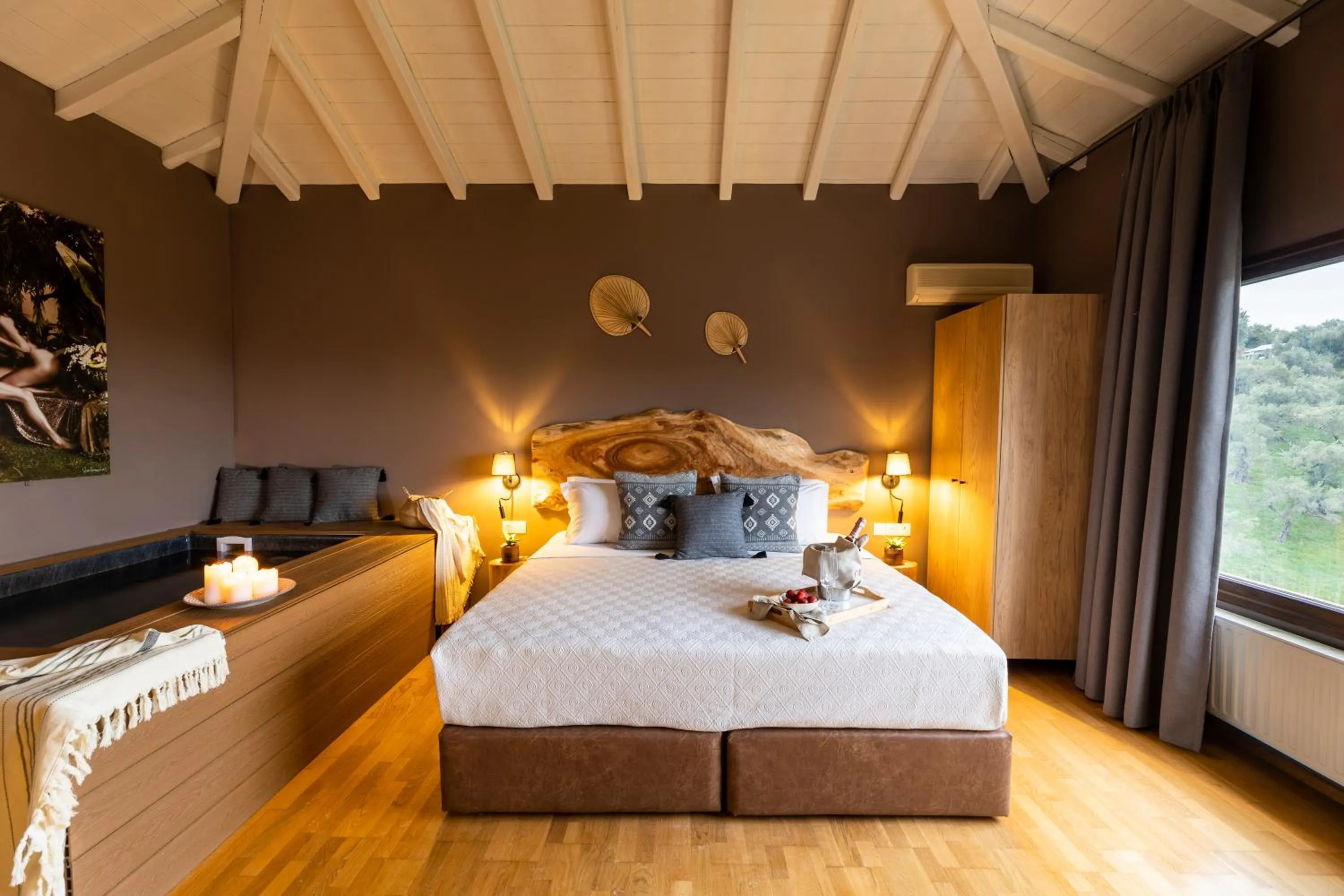 Bedroom, Bed in Skiathos Avaton Suites & Villas, Philian Hotels and Resorts