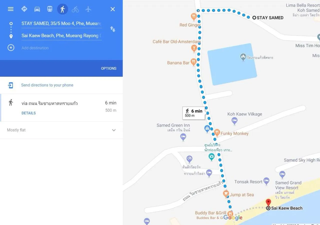 Location in Stay Samed Hostel