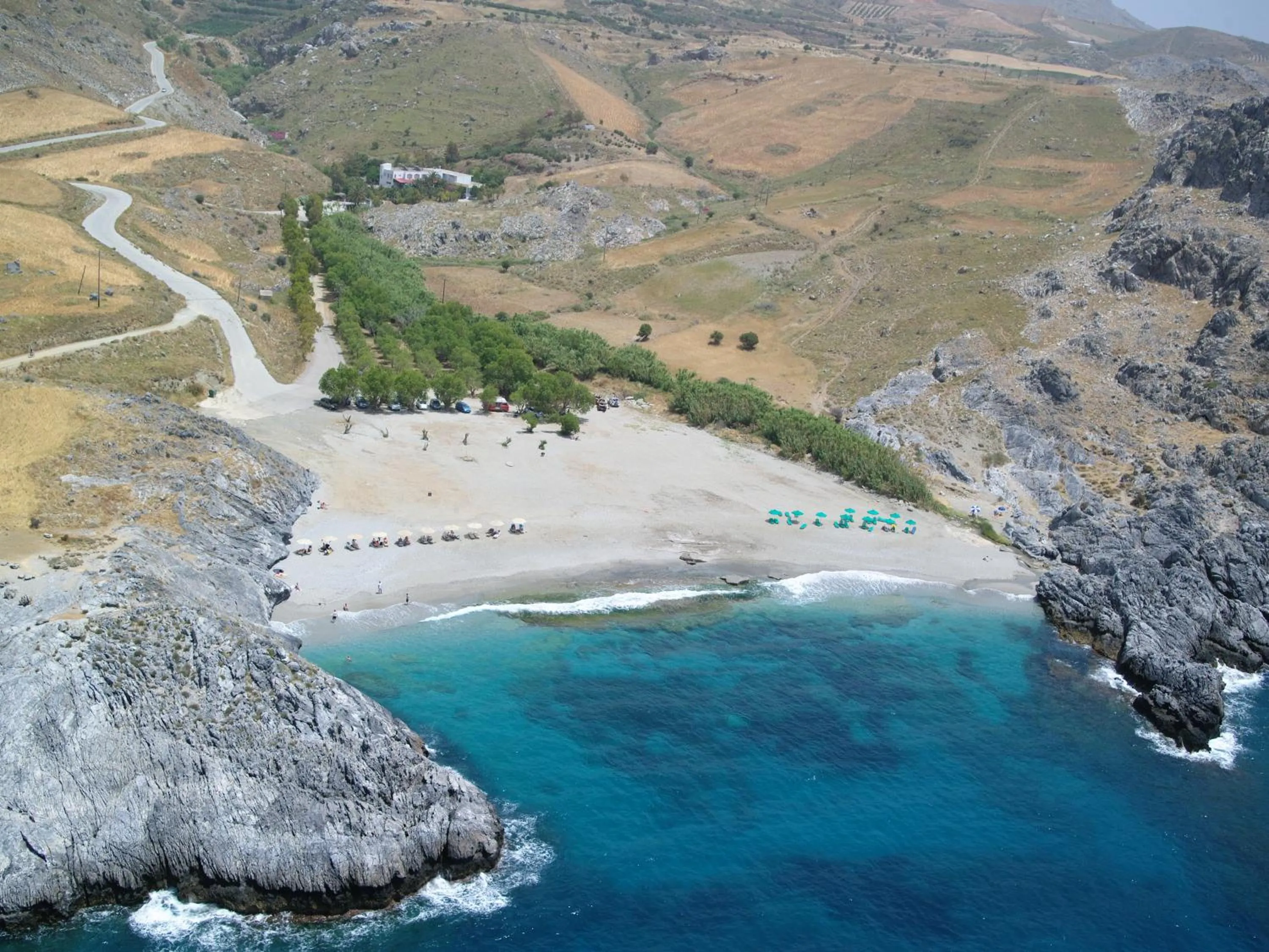 Bird's eye view in Ammoudi Hotel