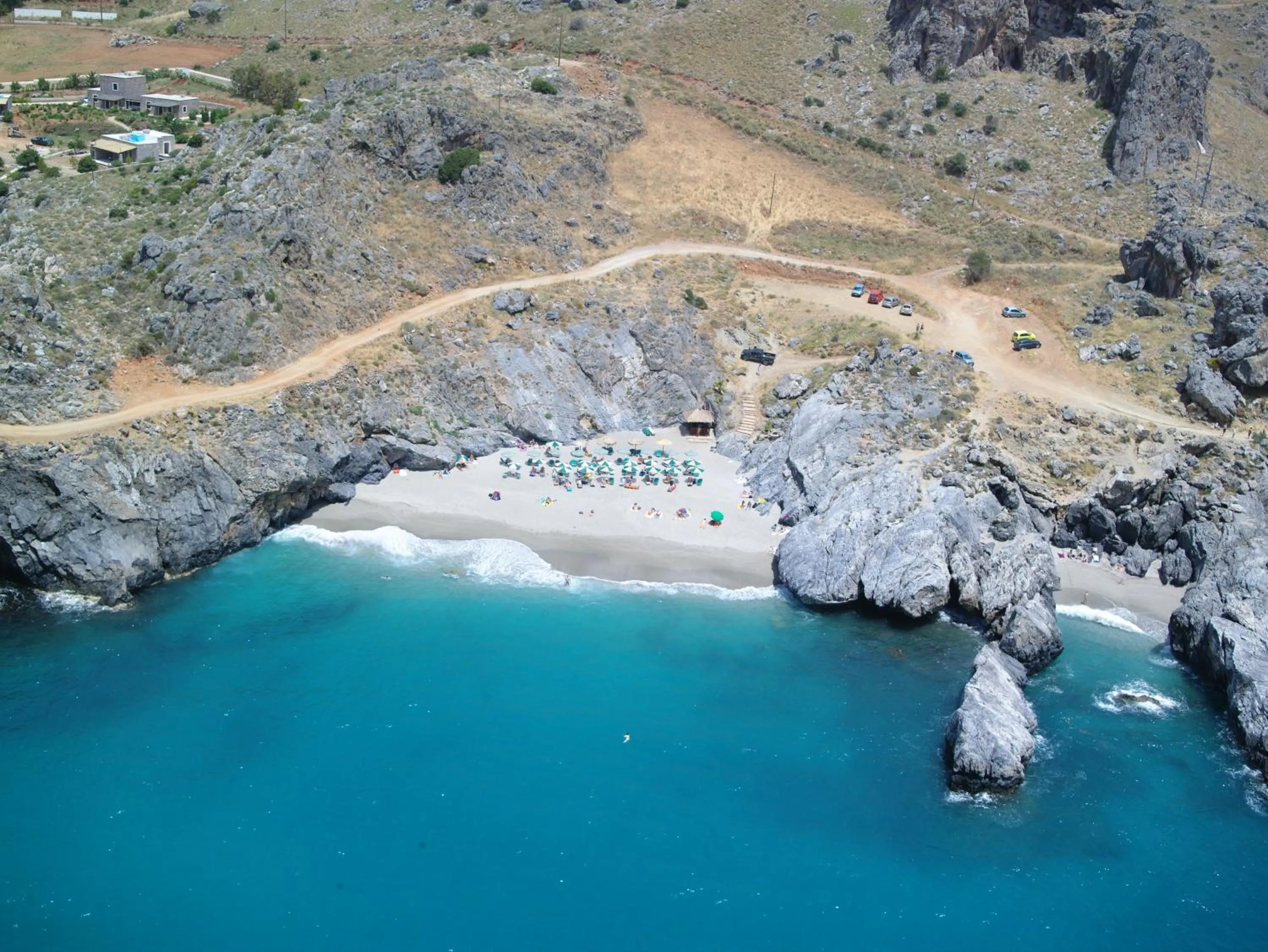 Bird's eye view in Ammoudi Hotel