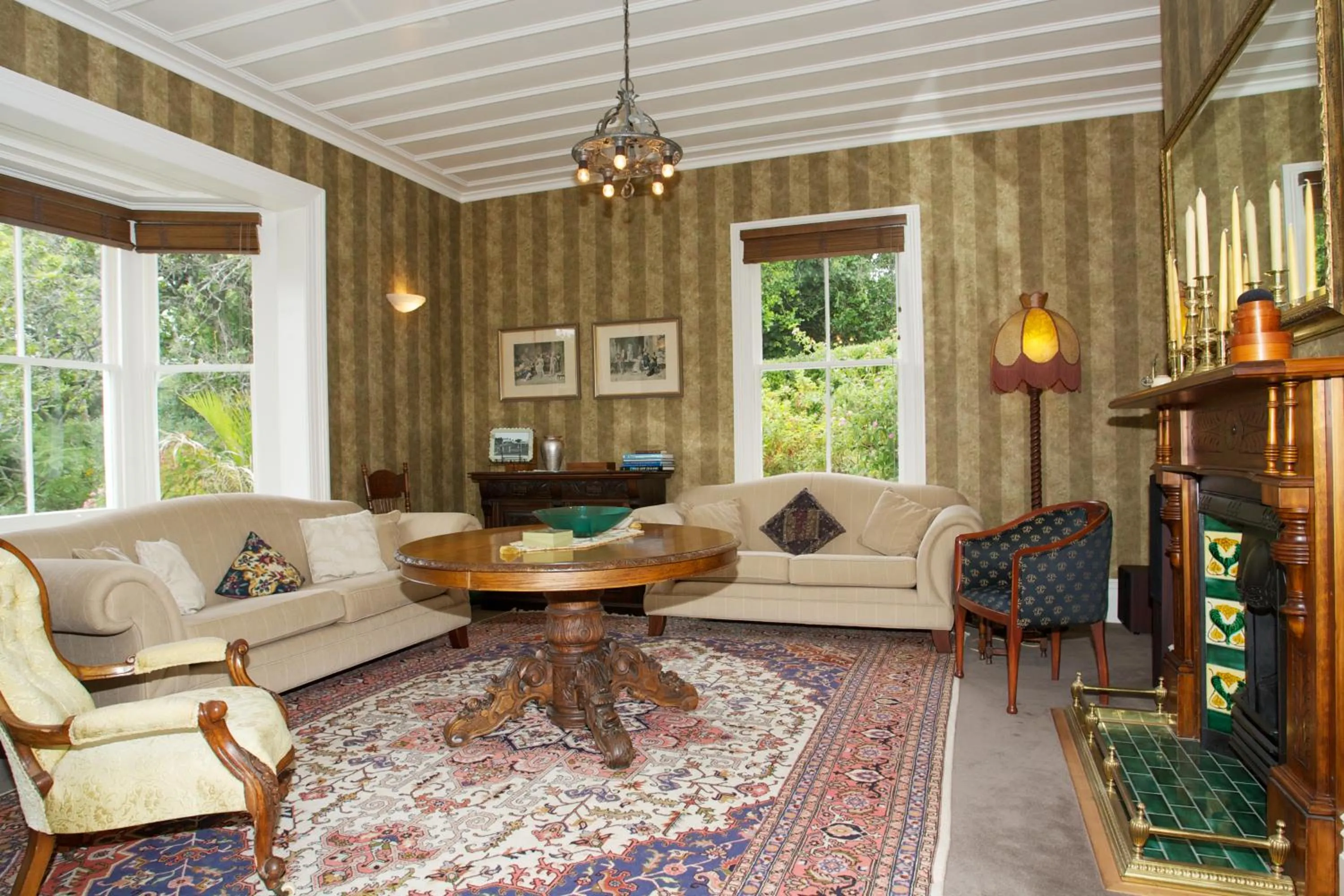 Seating area in Cobden Garden
