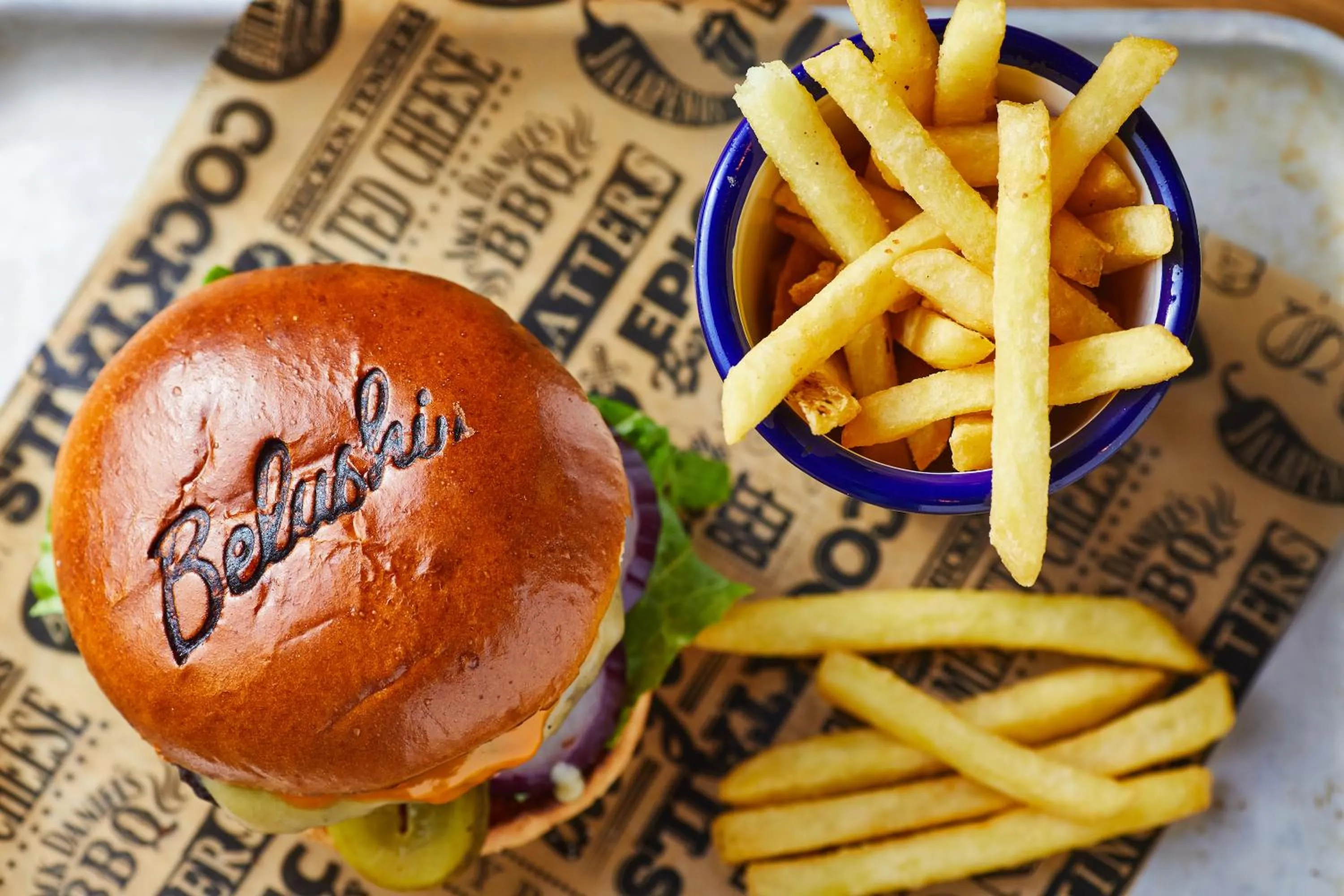 Food close-up in St Christopher's Inn Hammersmith